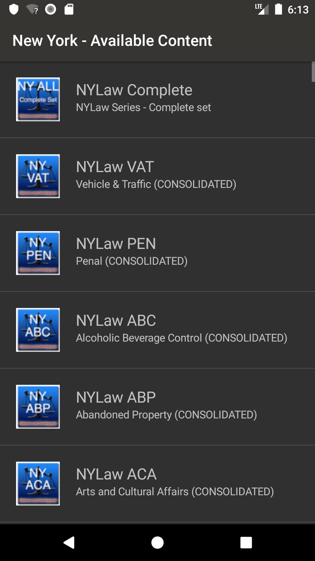 State Statute amp; Federal Law 11.10.0 Screenshot 5