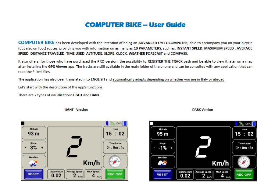 Bike Computer LT 1.11 Screenshot 1