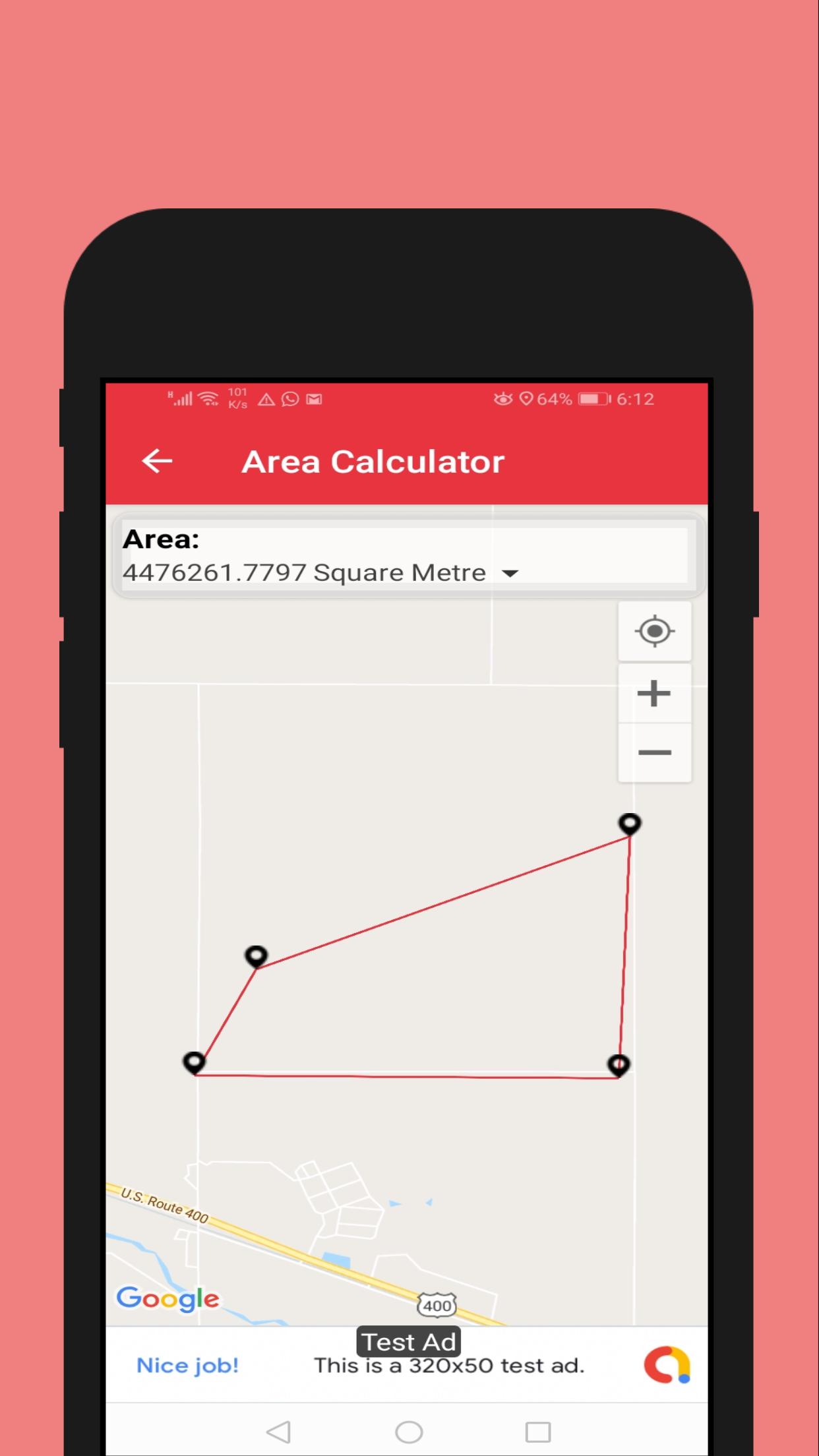 GPS Area Calculator Distance & Area Measurement 1.8 Screenshot 4