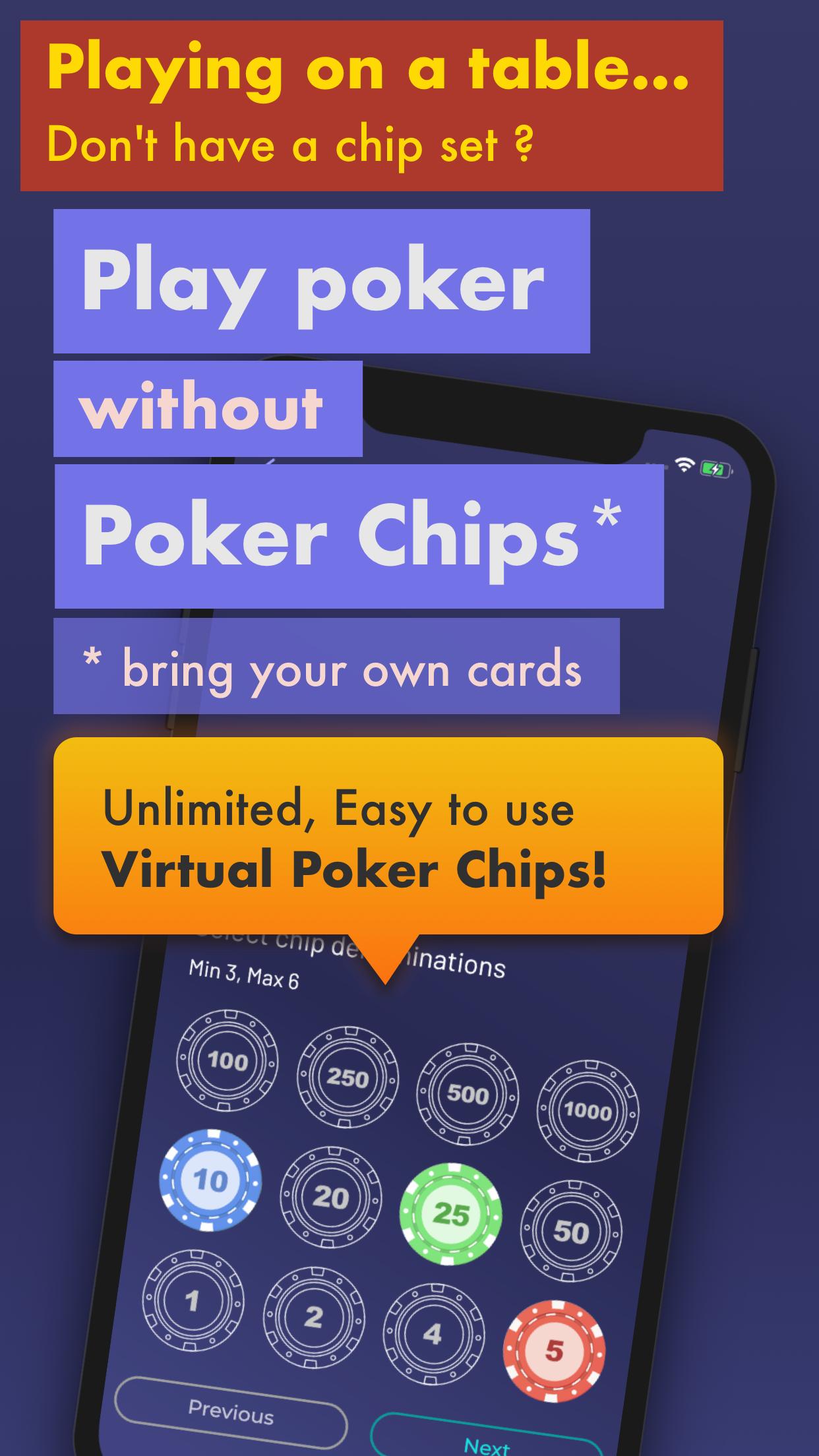 Chips of Fury Virtual Poker Chips, Poker Table 2.0.6 Screenshot 2