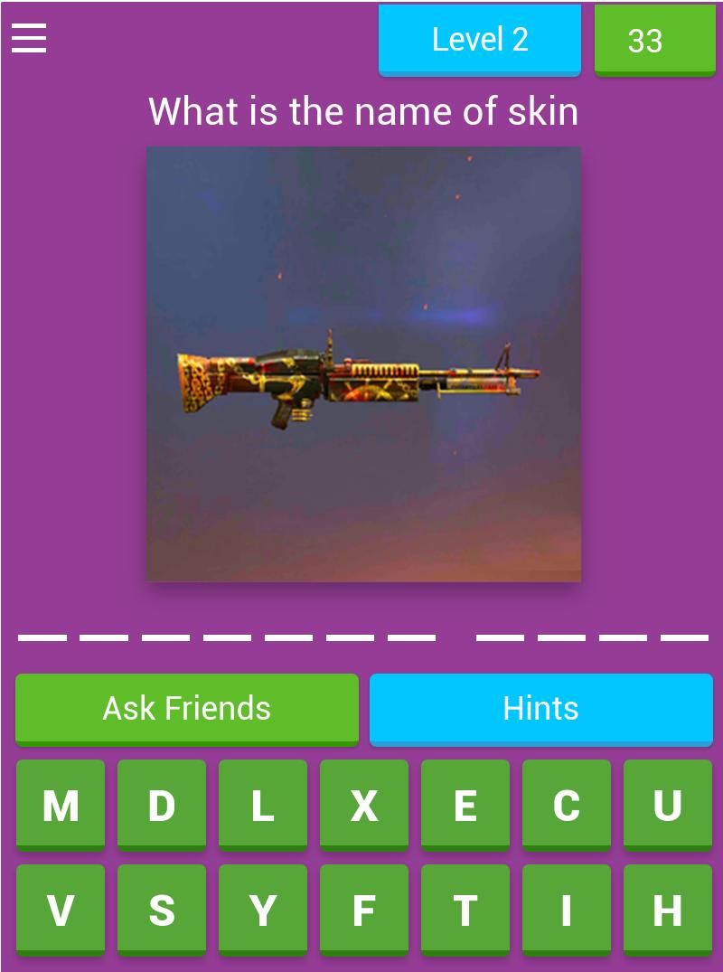 Quiz FF Weapon Skin 2020 8.1.1z Screenshot 10