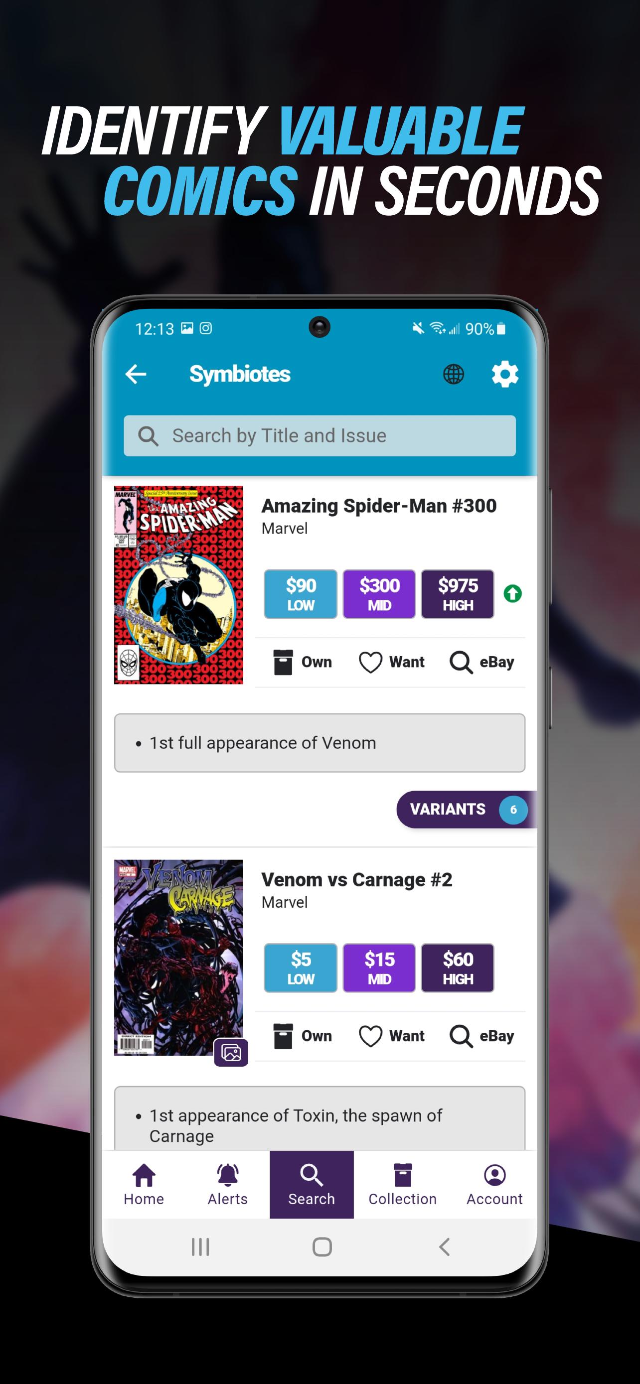 Key Collector Comics Database & Price Guide App 3.2.3 Screenshot 1