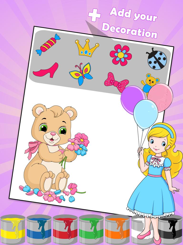 Princess Coloring Book Glitter & Girls Dress Up 1.7.8 Screenshot 14