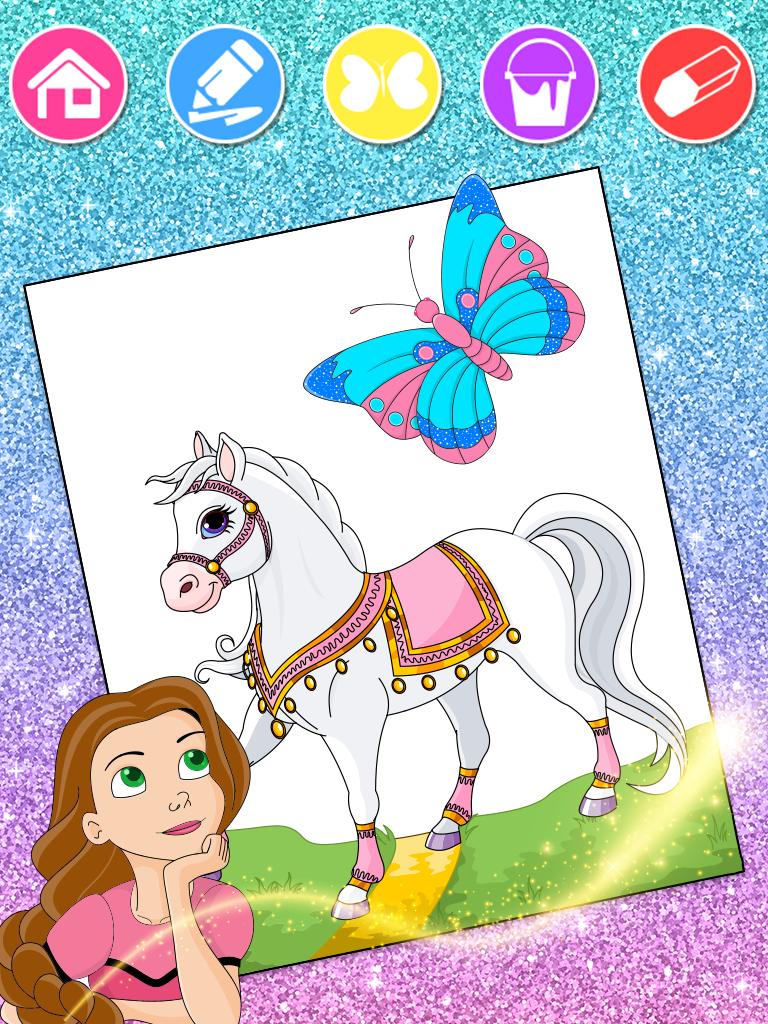 Princess Coloring Book Glitter & Girls Dress Up 1.7.8 Screenshot 3