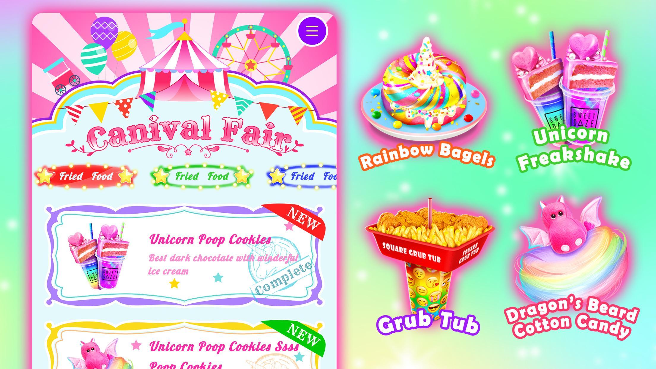 Unicorn Chef Carnival Fair Food: Games for Girls 1.5 Screenshot 10