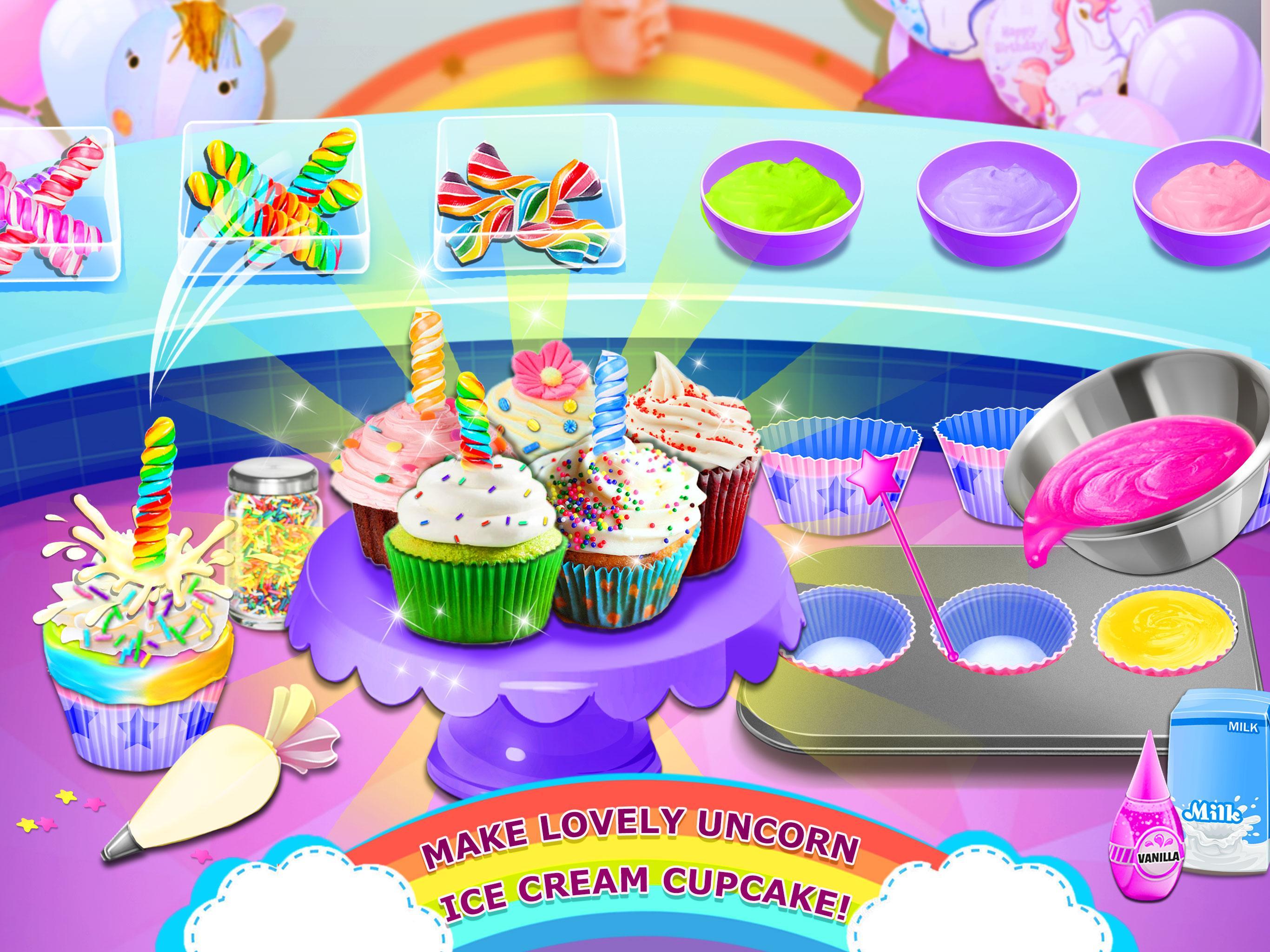 Rainbow Ice Cream - Unicorn Party Food Maker 1.4 Screenshot 3