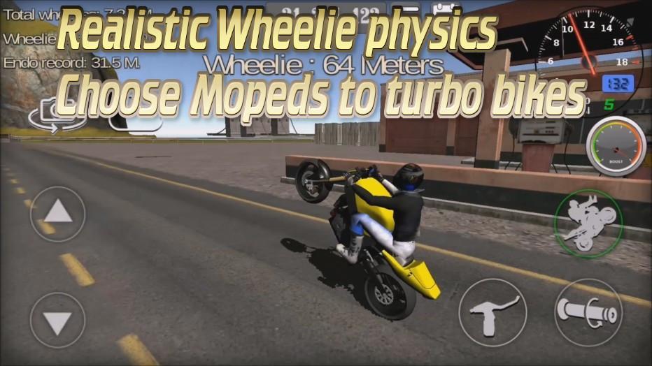 Wheelie King 3D Realistic free  motorbike racing 1.0 Screenshot 1