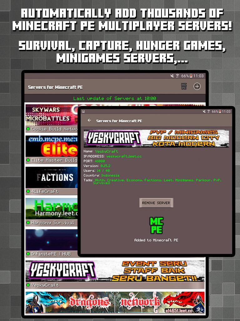 Servers for Minecraft PE 2.16 Screenshot 3