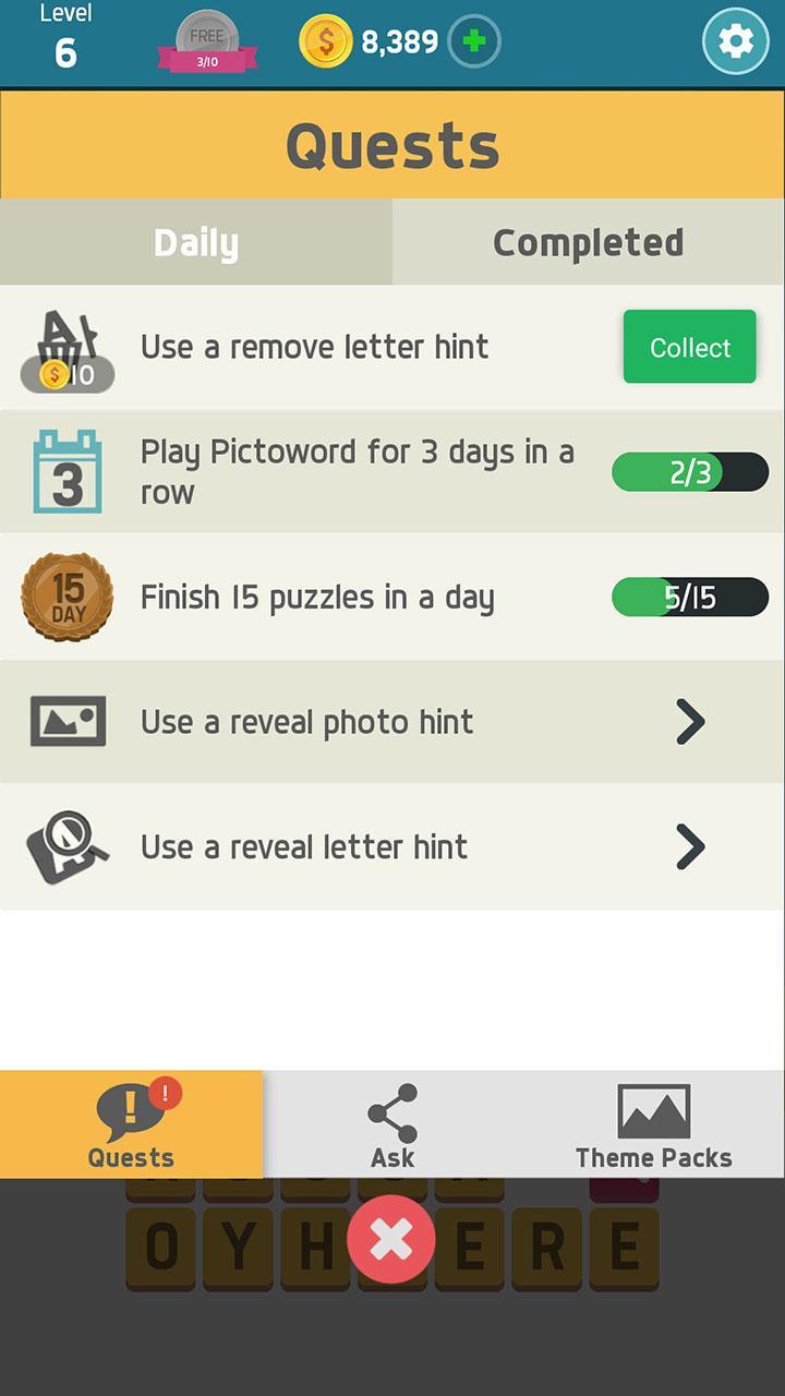 Pictoword Fun Word Games & Offline Brain Game 1.10.13 Screenshot 4