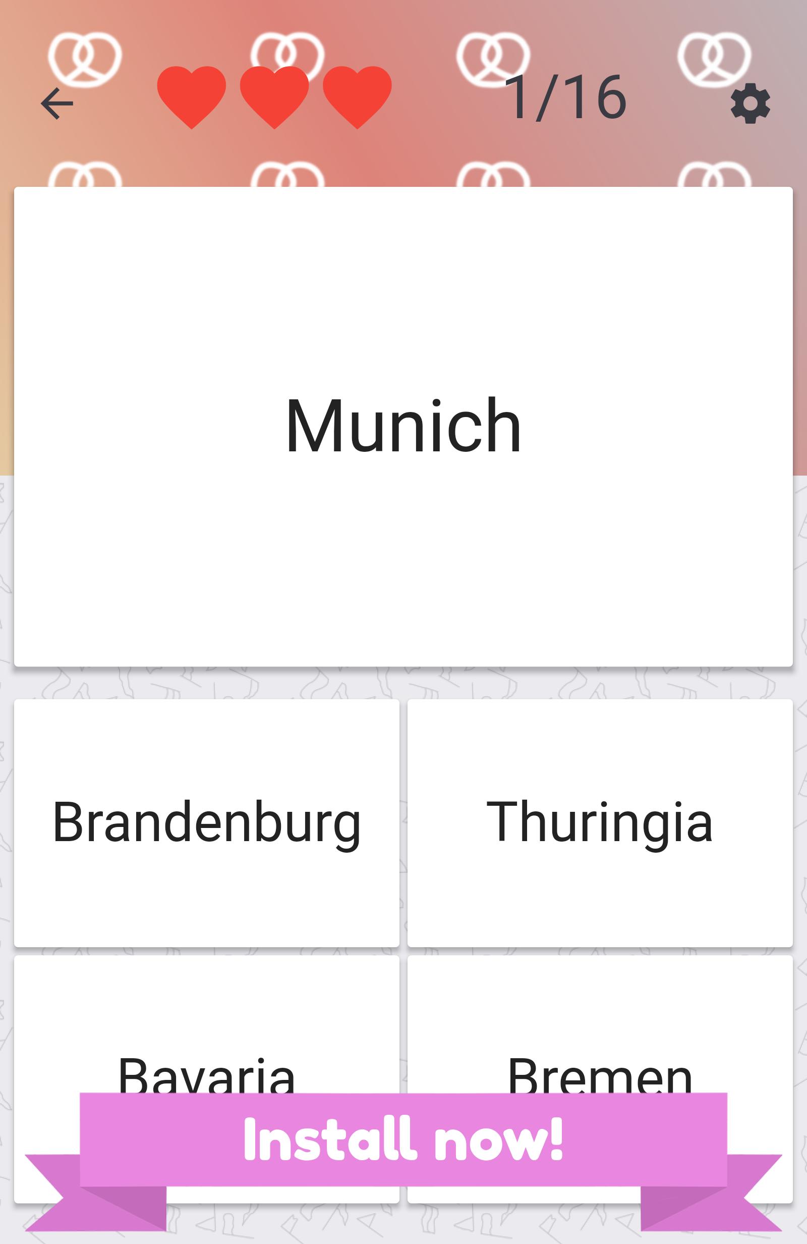 States of Germany quiz 1.1001.3 Screenshot 13