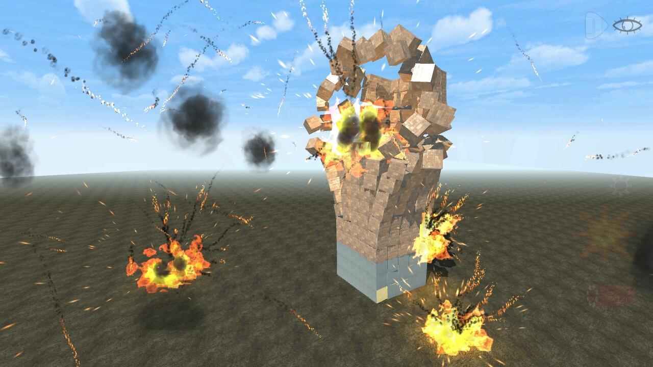 Block destruction simulator: cube rocket explosion 1 Screenshot 1