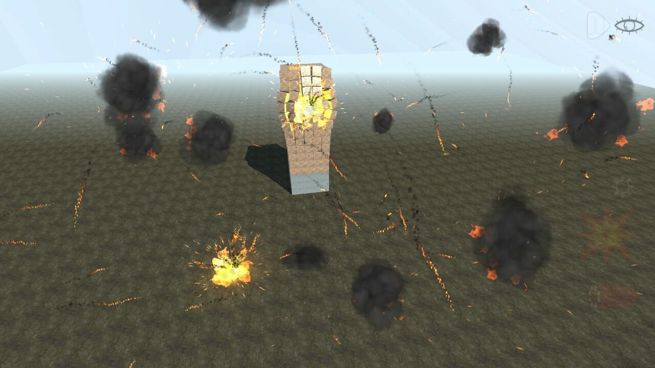 Block destruction simulator: cube rocket explosion 1 Screenshot 3