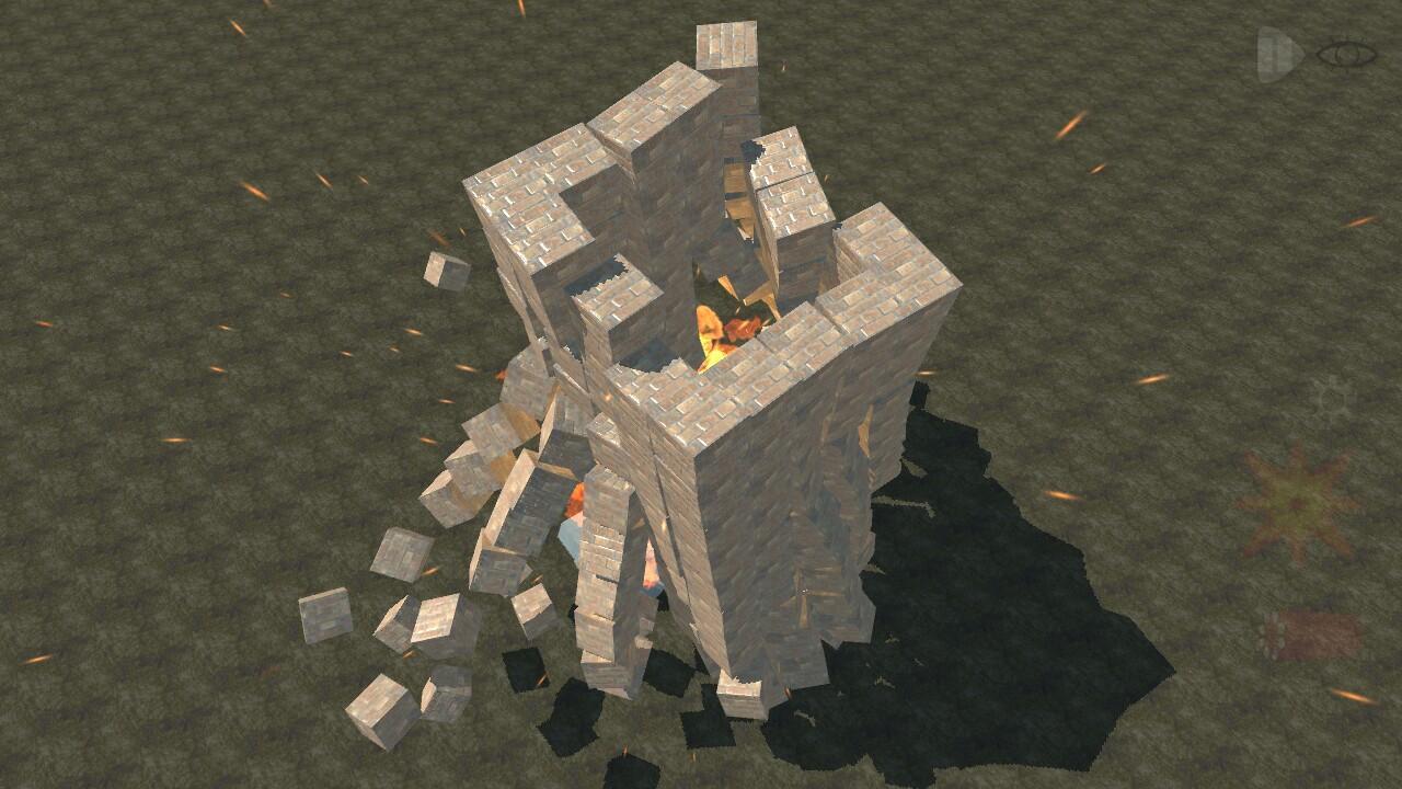 Block destruction simulator: cube rocket explosion 1 Screenshot 4