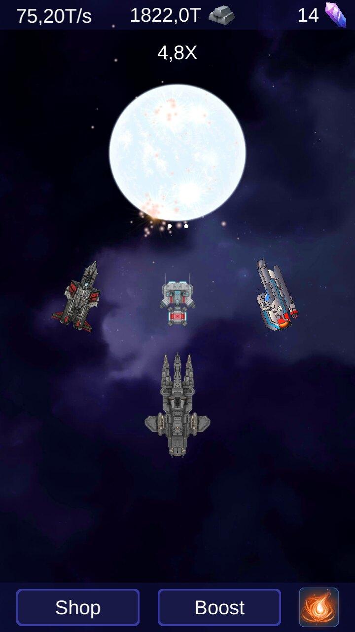 Idle galaxy clicker: spaceship miner tycoon 0.1 Screenshot 1
