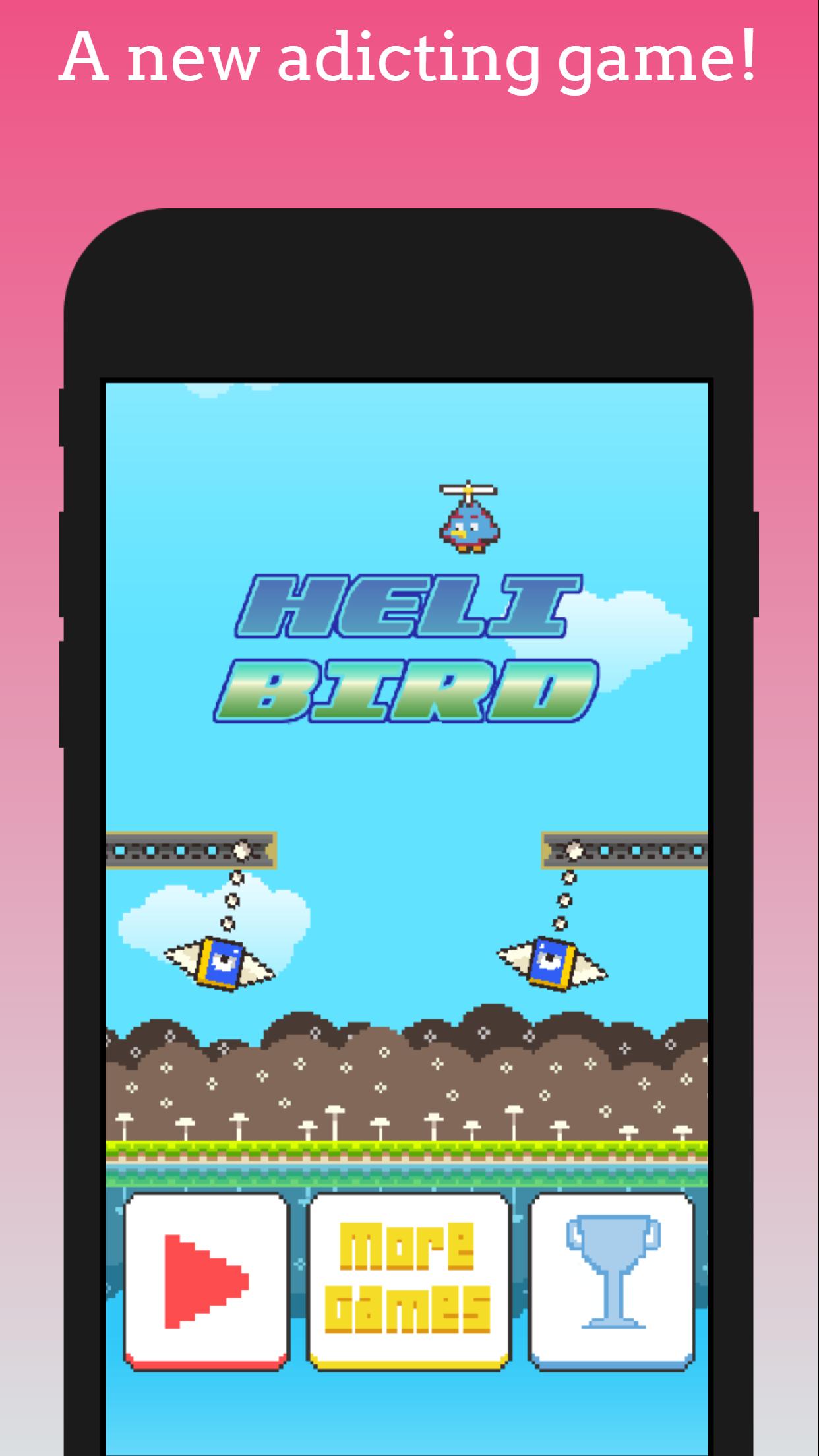 Heli Bird Pixel Climb 1.0.0.2 Screenshot 1