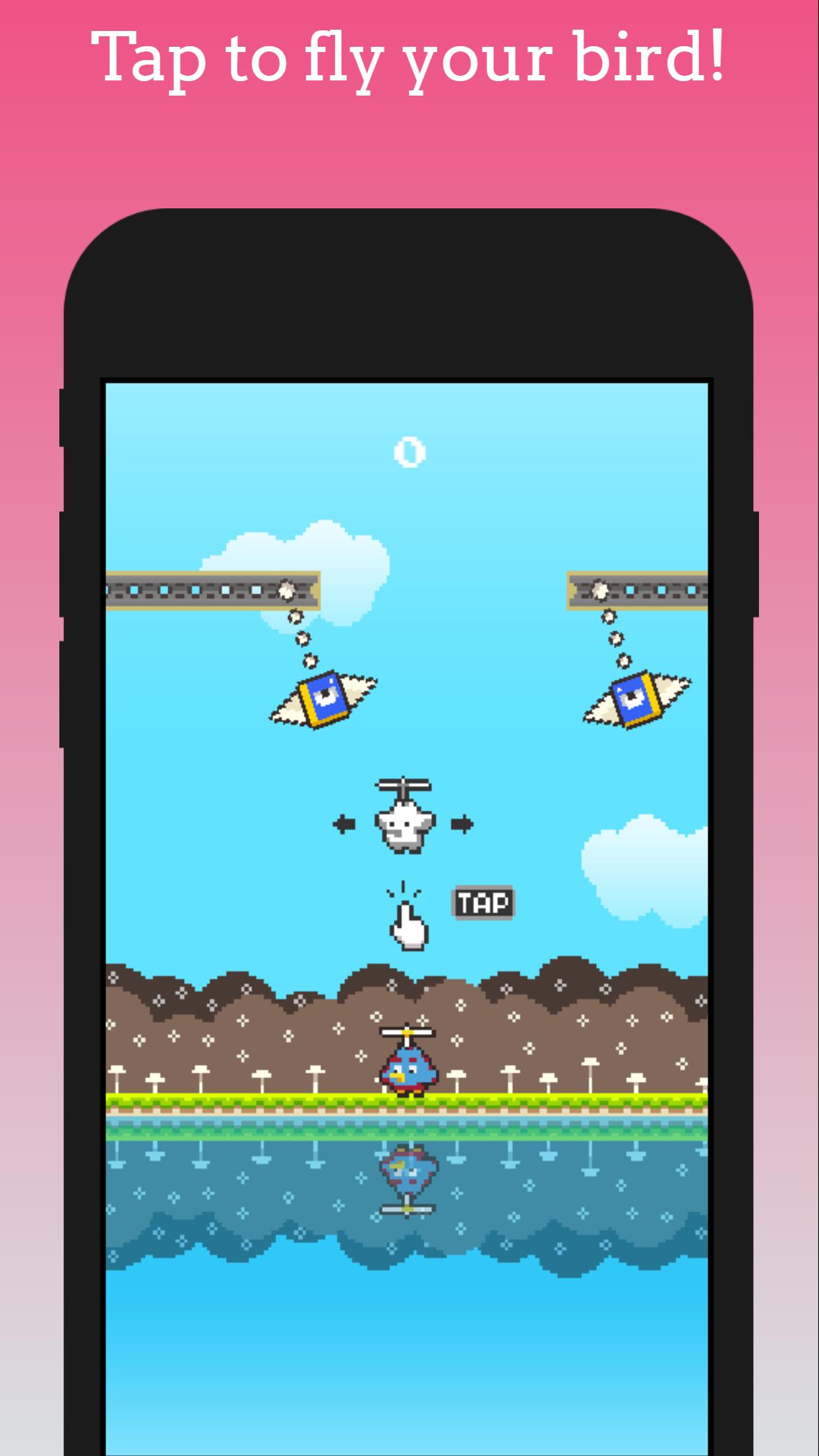 Heli Bird Pixel Climb 1.0.0.2 Screenshot 2