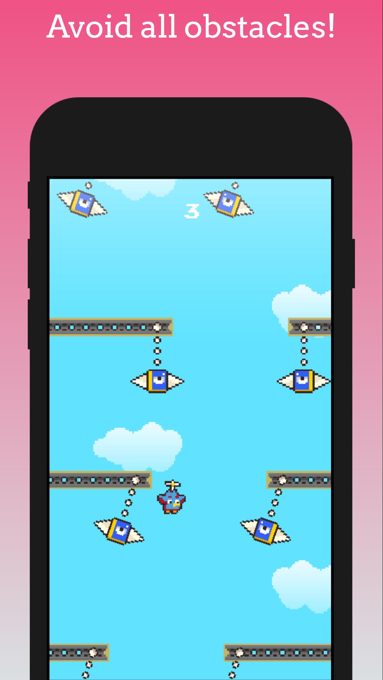 Heli Bird Pixel Climb 1.0.0.2 Screenshot 3