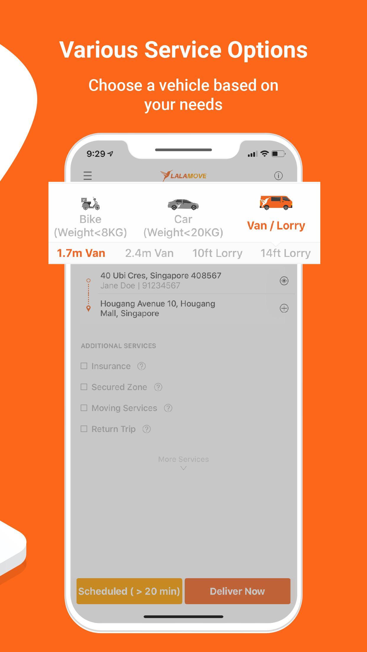 Lalamove 24/7 On-Demand Delivery App 103.4.6 Screenshot 3