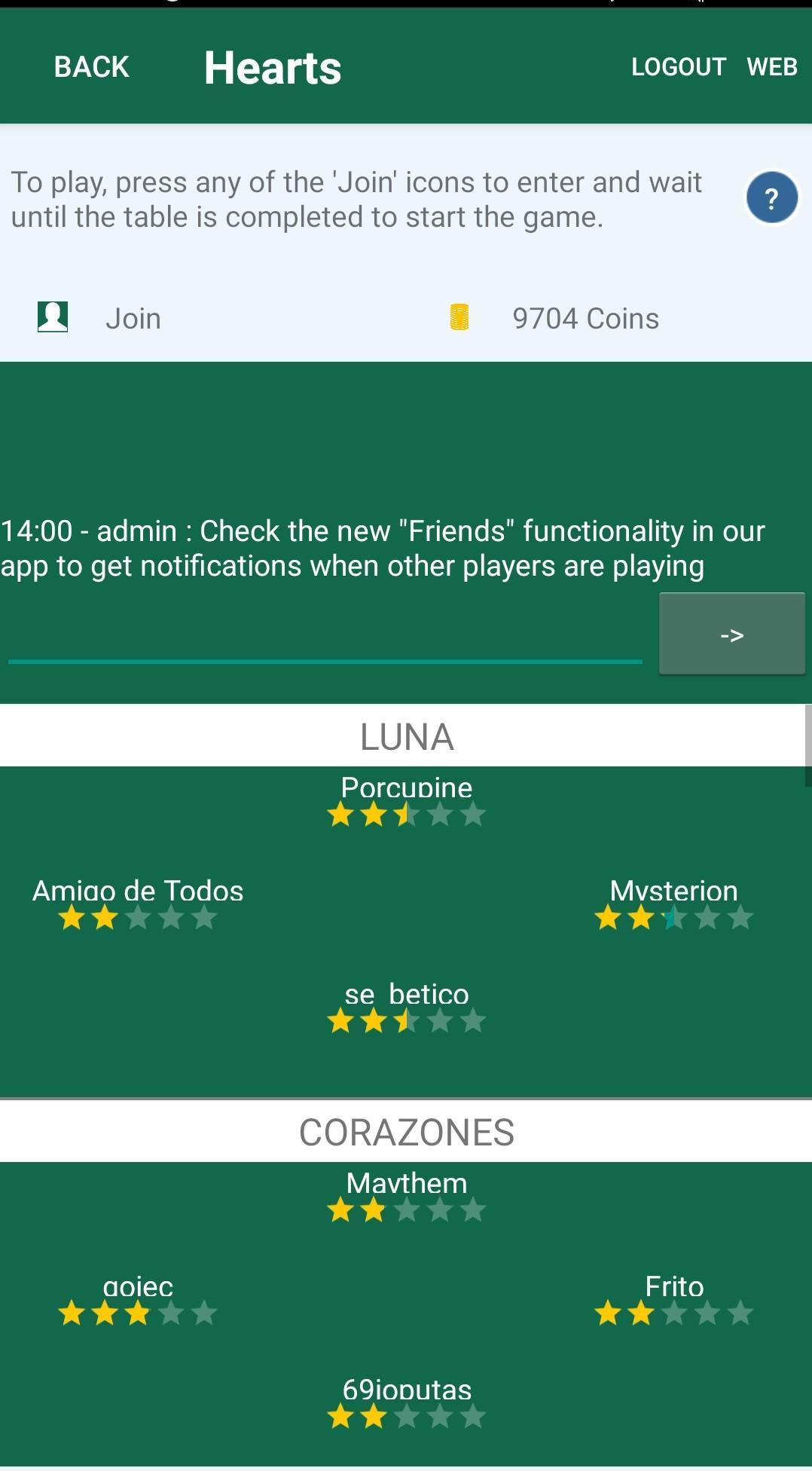Hearts Online 1.33 Screenshot 2
