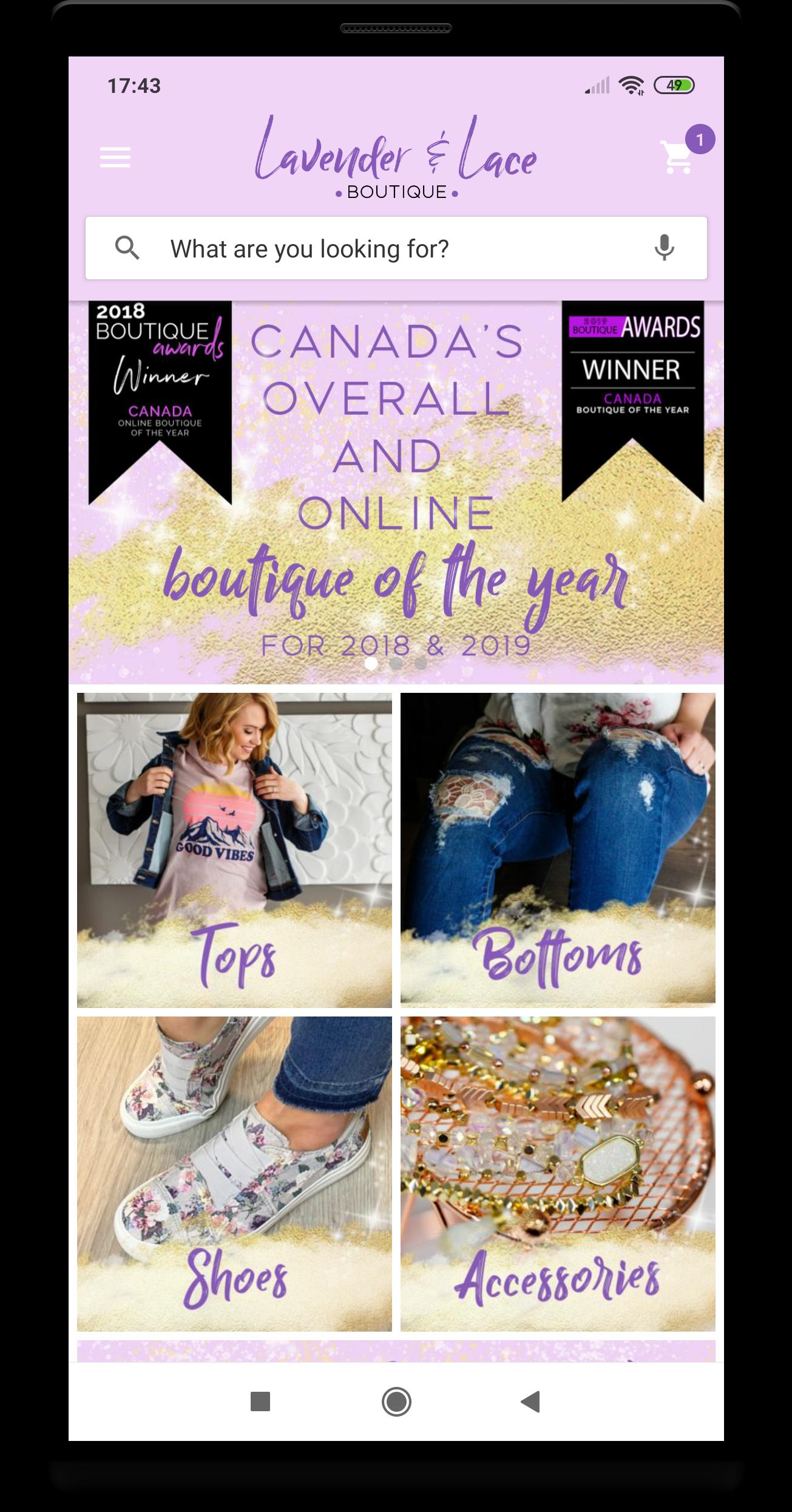 Lavender & Lace Boutique screenshot