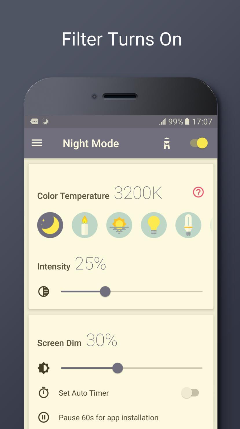 Blue Light Filter - Night Mode, Night Shift 1.4.7N Screenshot 3
