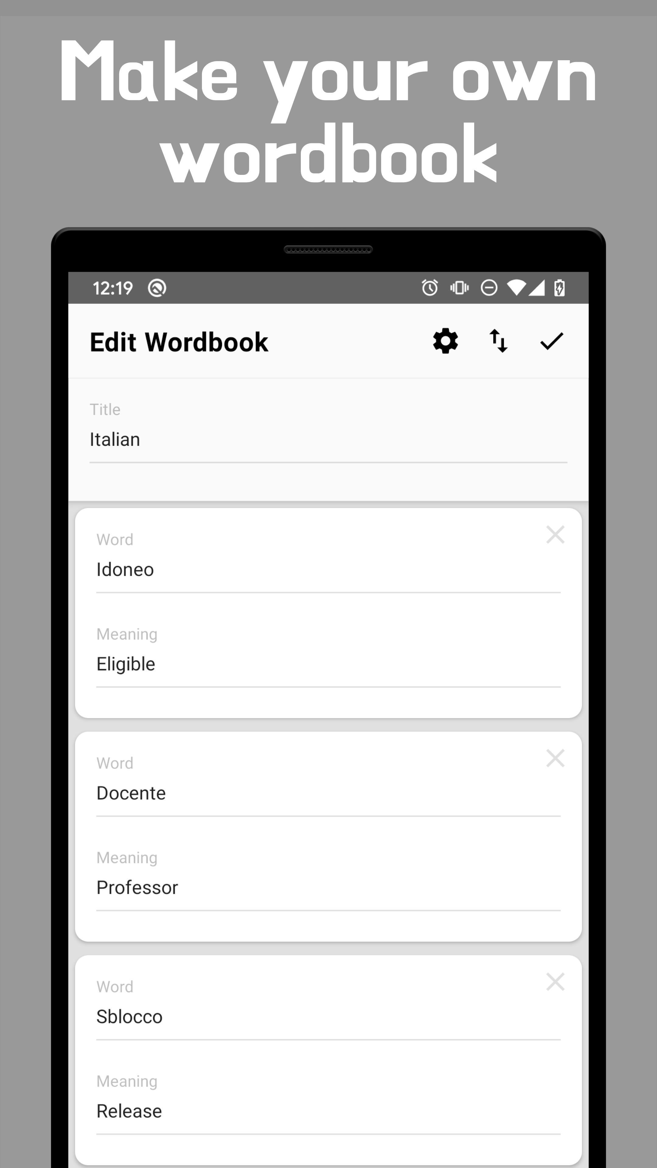 Cloudy wordbook widget 5.9.0 Screenshot 3