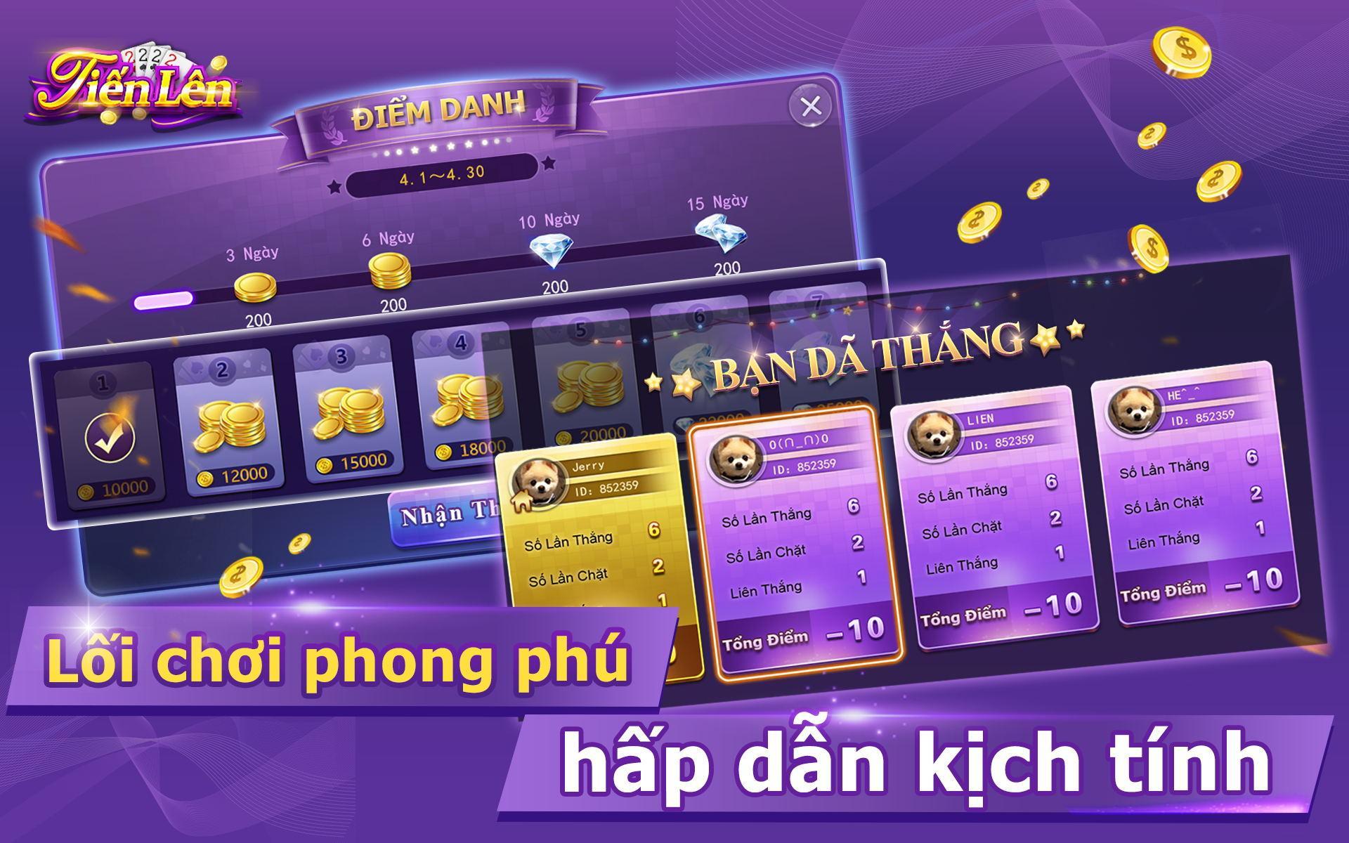Tiến Lên Miền Nam - Tien Len -Tá Lả-Phỏm -ZingPlay 2.4.081601 Screenshot 15