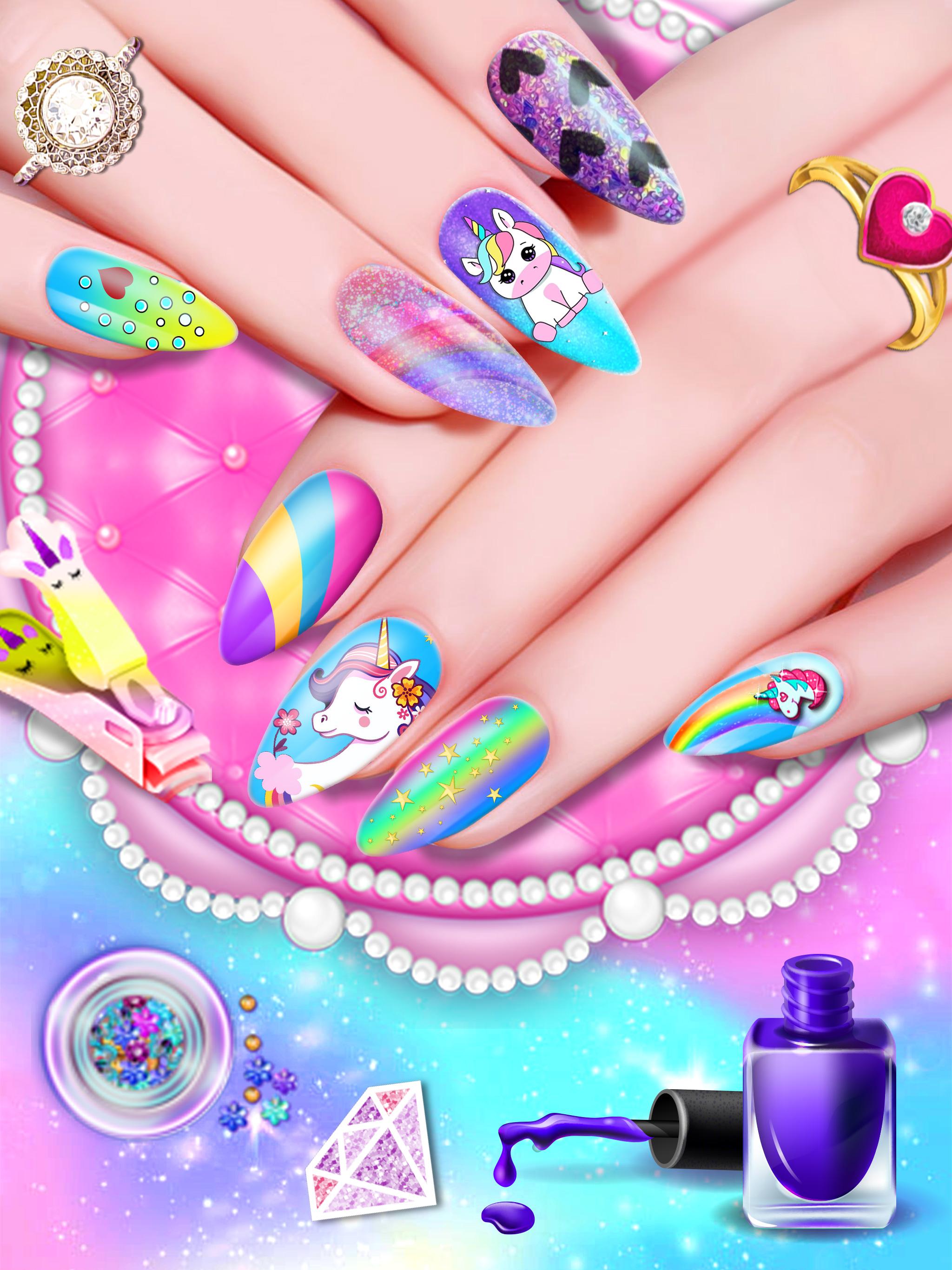 Manicure Nail Salon- Unicorn Fashion Game for Girl 1.0 Screenshot 11