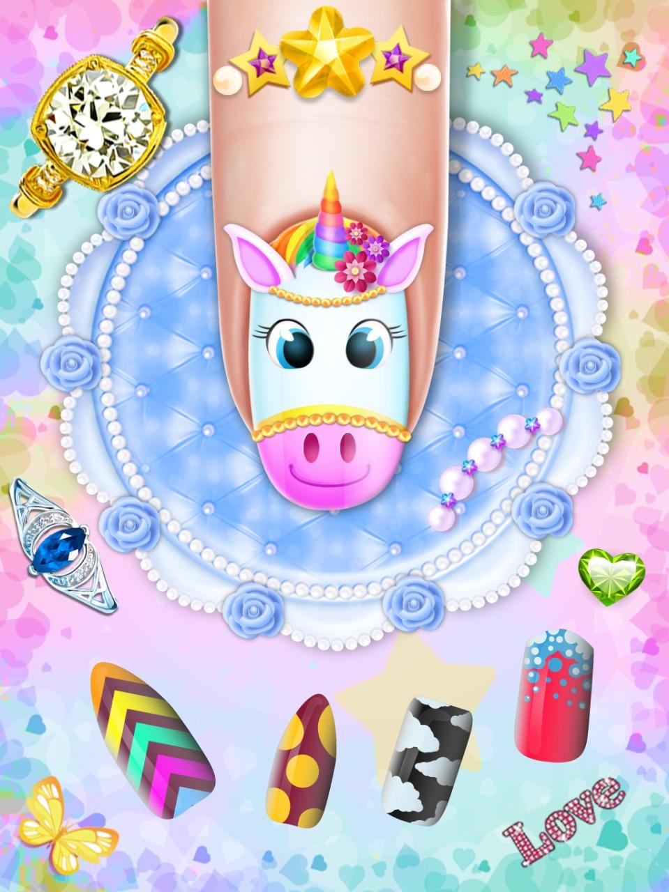 Manicure Nail Salon- Unicorn Fashion Game for Girl 1.0 Screenshot 12