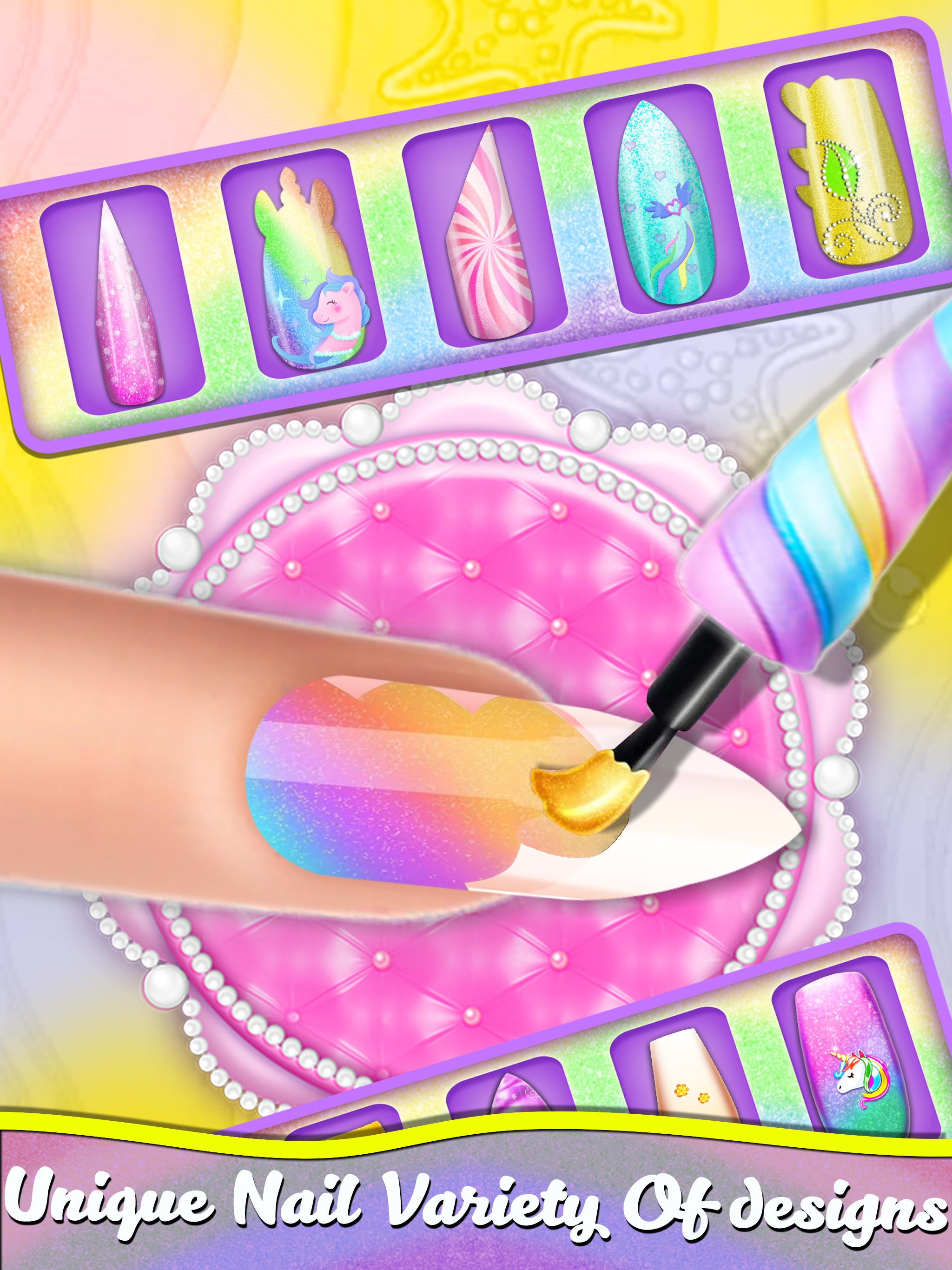 Manicure Nail Salon- Unicorn Fashion Game for Girl 1.0 Screenshot 13