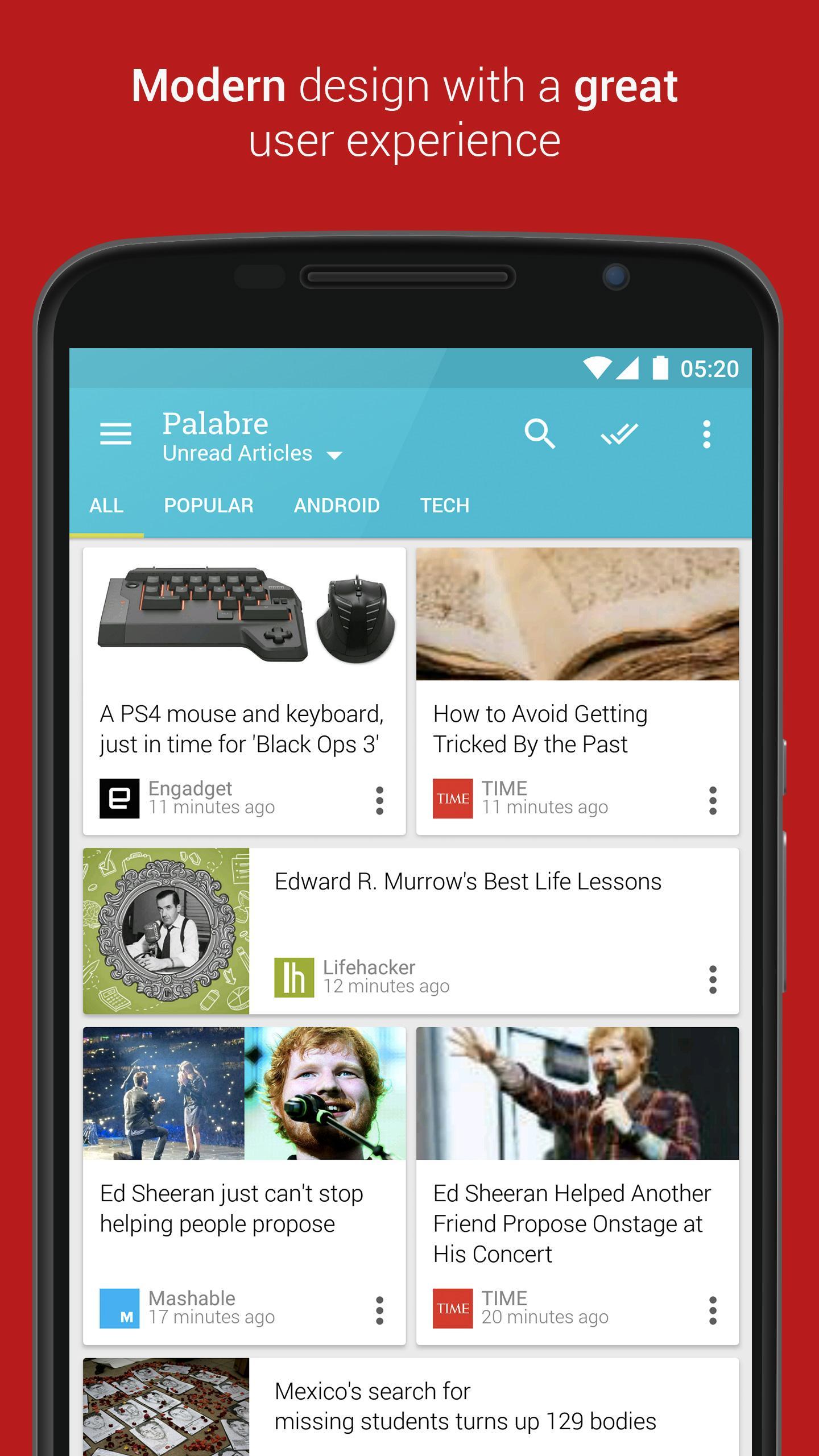 Palabre Feedly RSS Reader News 3.2.4 Screenshot 1