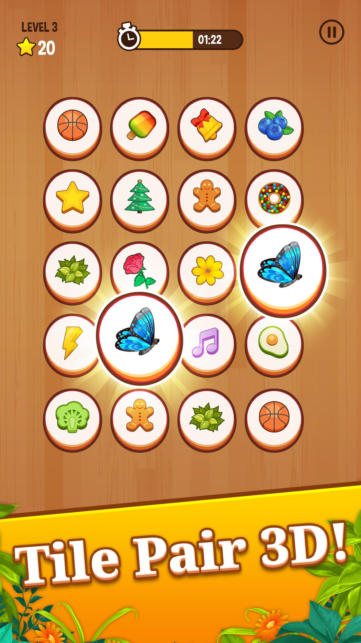 Tile Pair 3D Tile Connect Puzzle & Match Brain 1.0.3 Screenshot 1