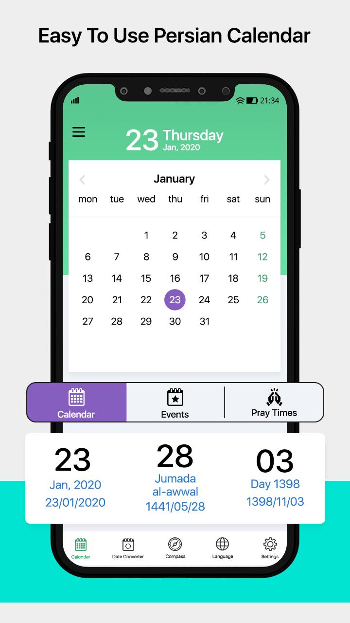 Persian Calendar 2.0 Screenshot 1