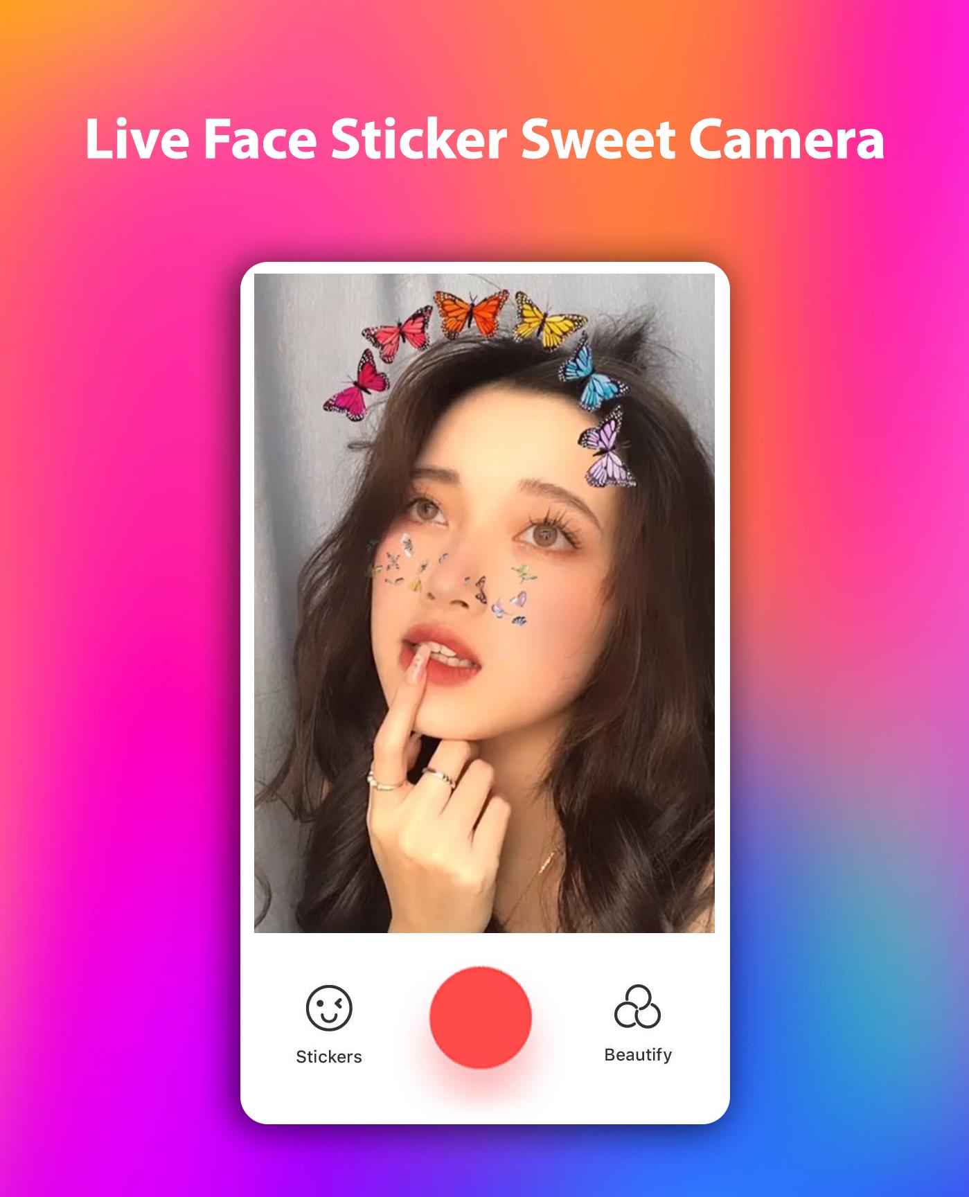 Live Face Sticker Sweet Camera Offline 1.1.1 Screenshot 2