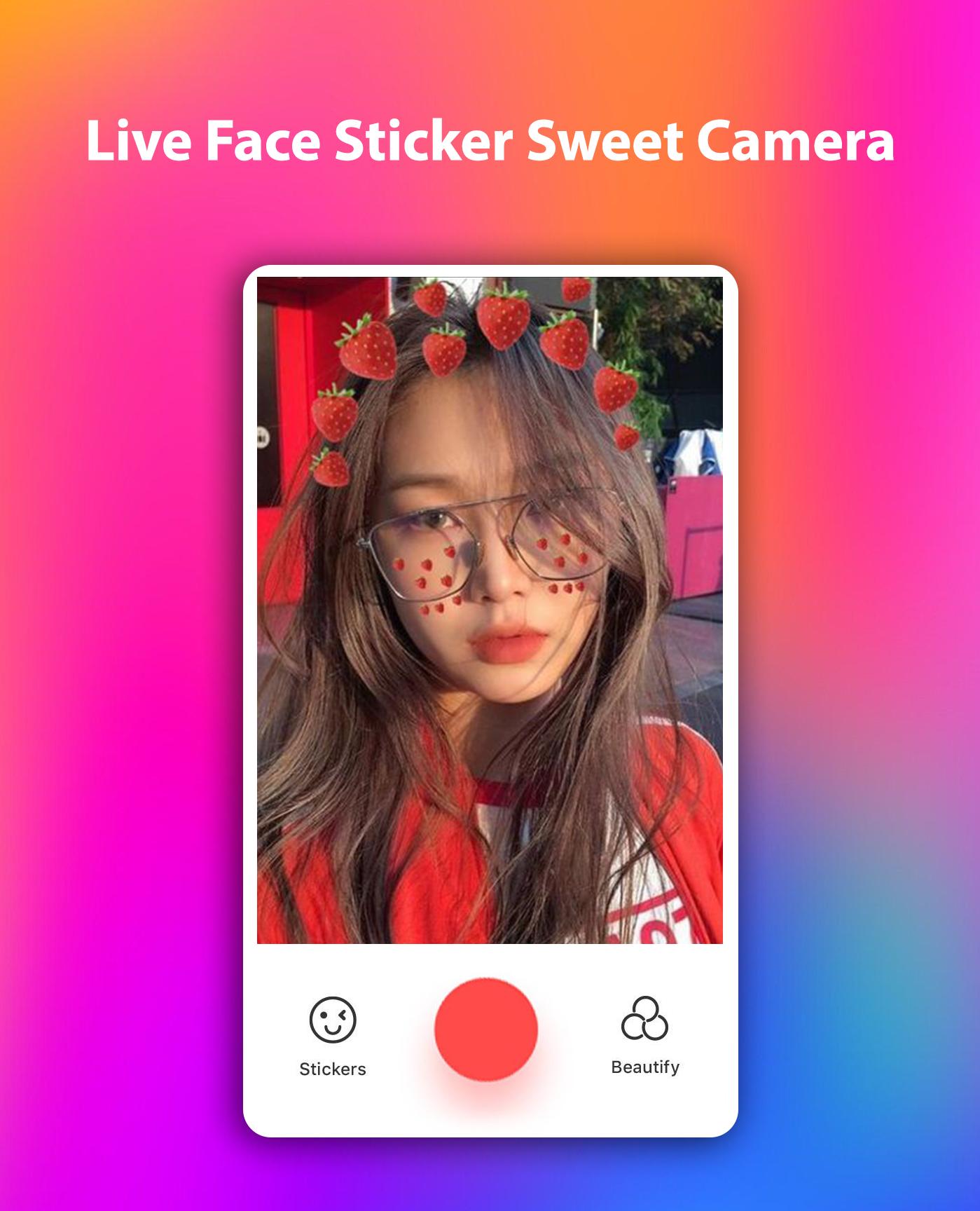 Live Face Sticker Sweet Camera Offline 1.1.1 Screenshot 5