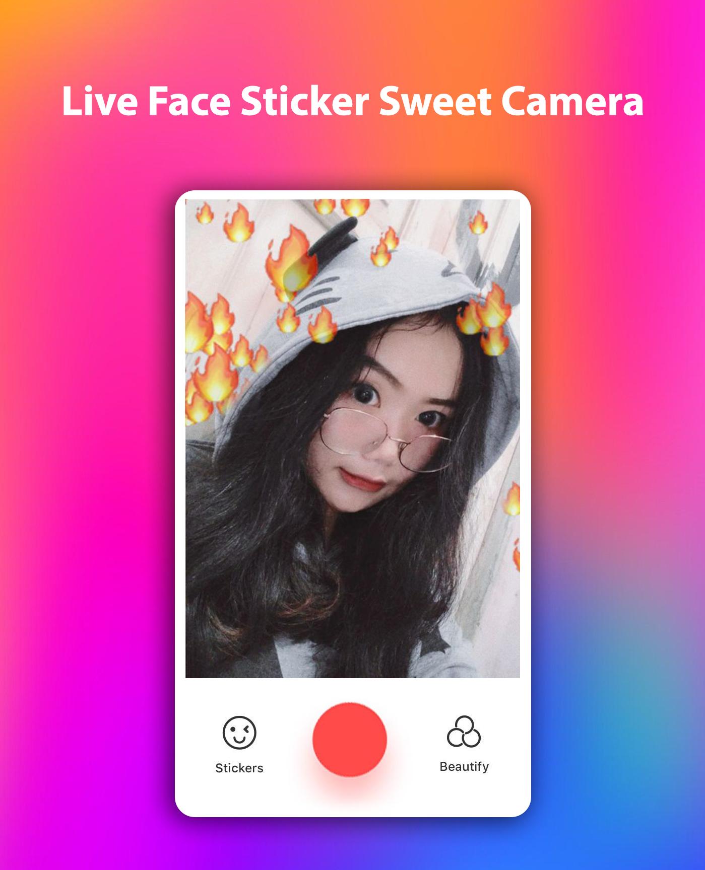 Live Face Sticker Sweet Camera Offline 1.1.1 Screenshot 8