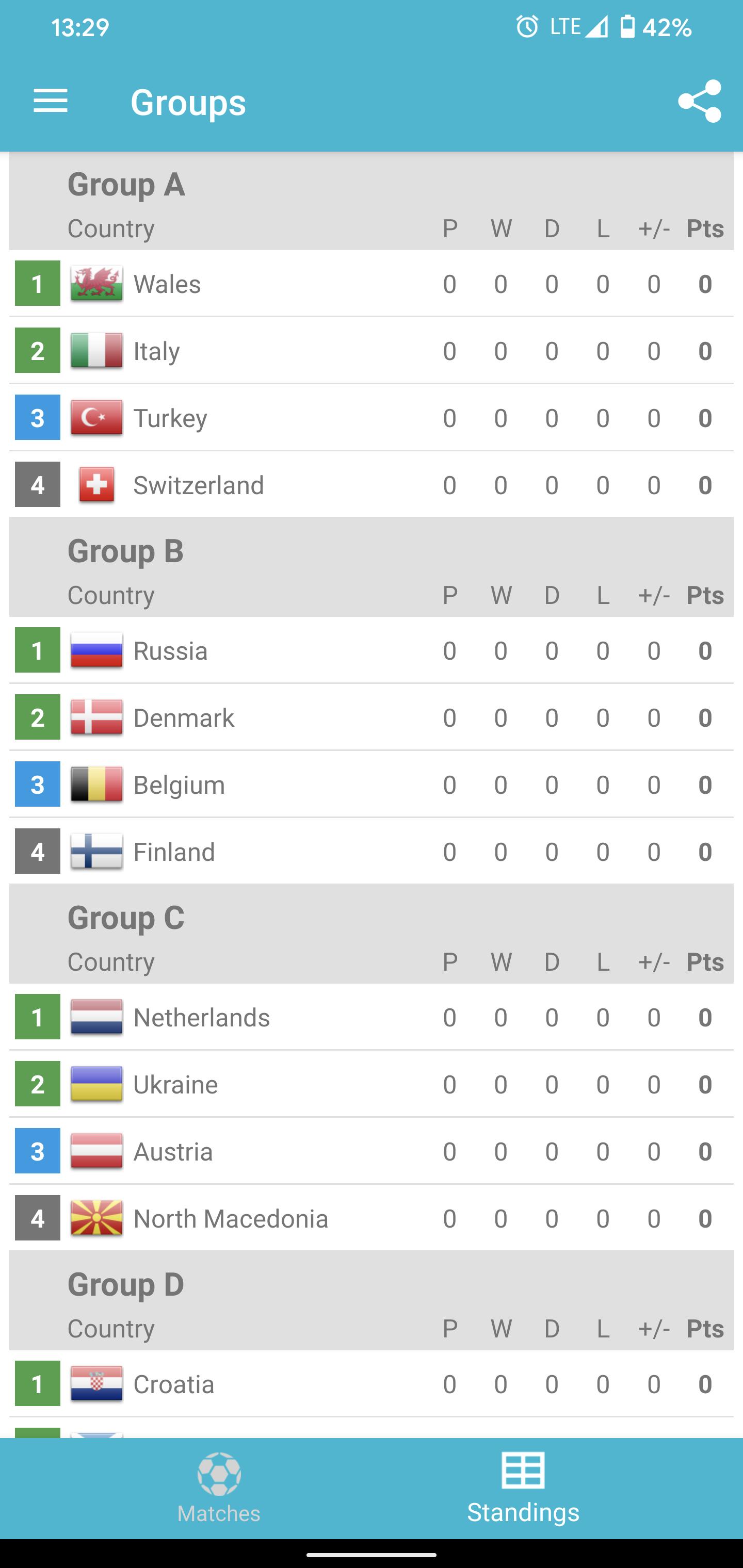 Schedule for EuroCup 2020 (2021) 1.1.7 Screenshot 2