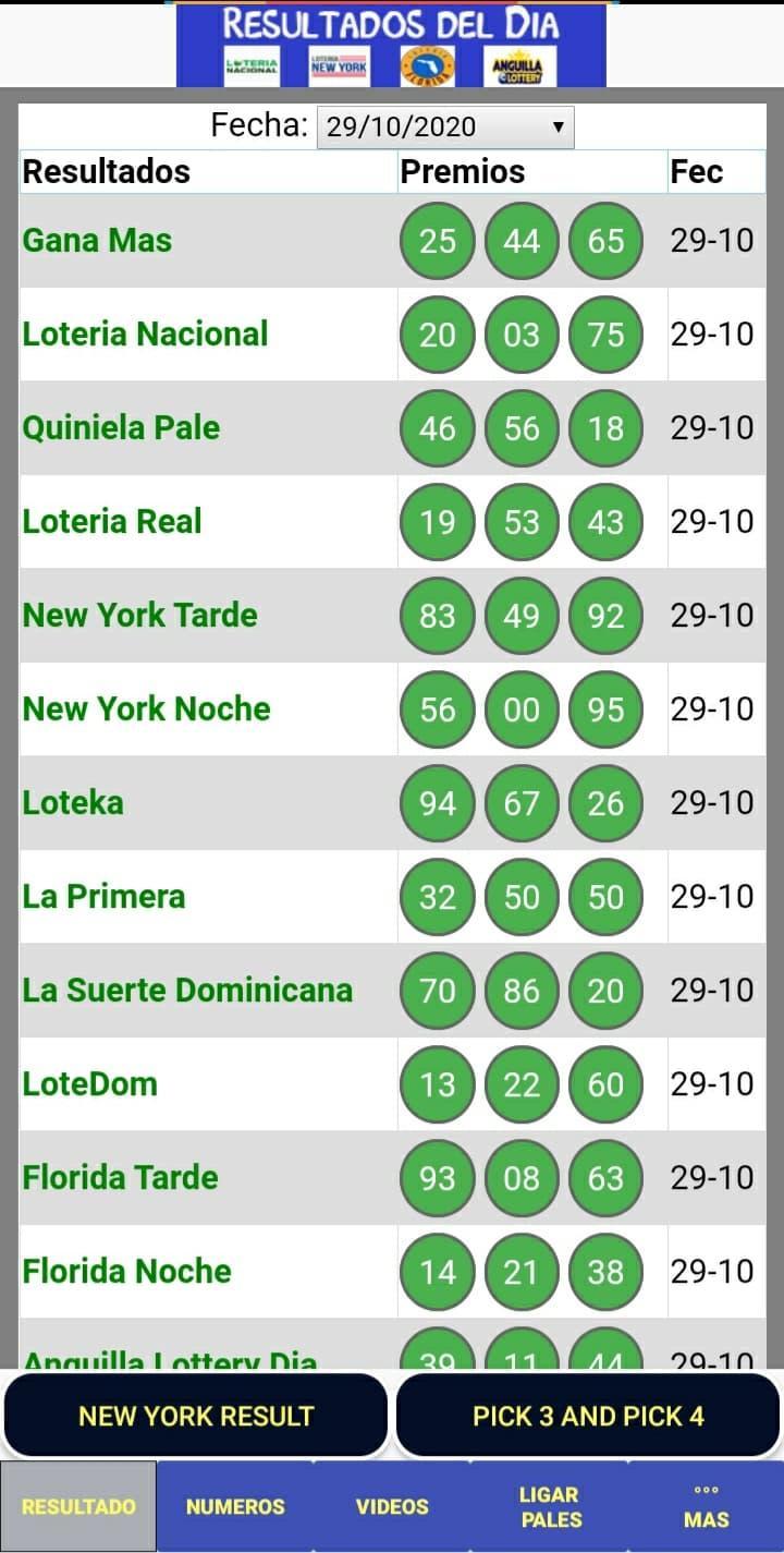 Loteria Nueva York Florida Dominicana 1.11 Screenshot 1