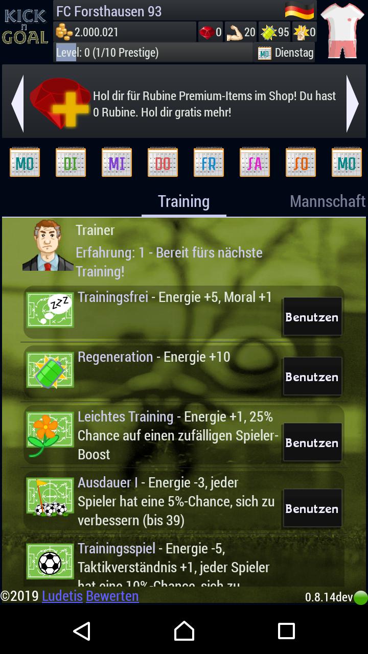 Kick n Goal Solo Football Manager 1.3.1 Screenshot 2