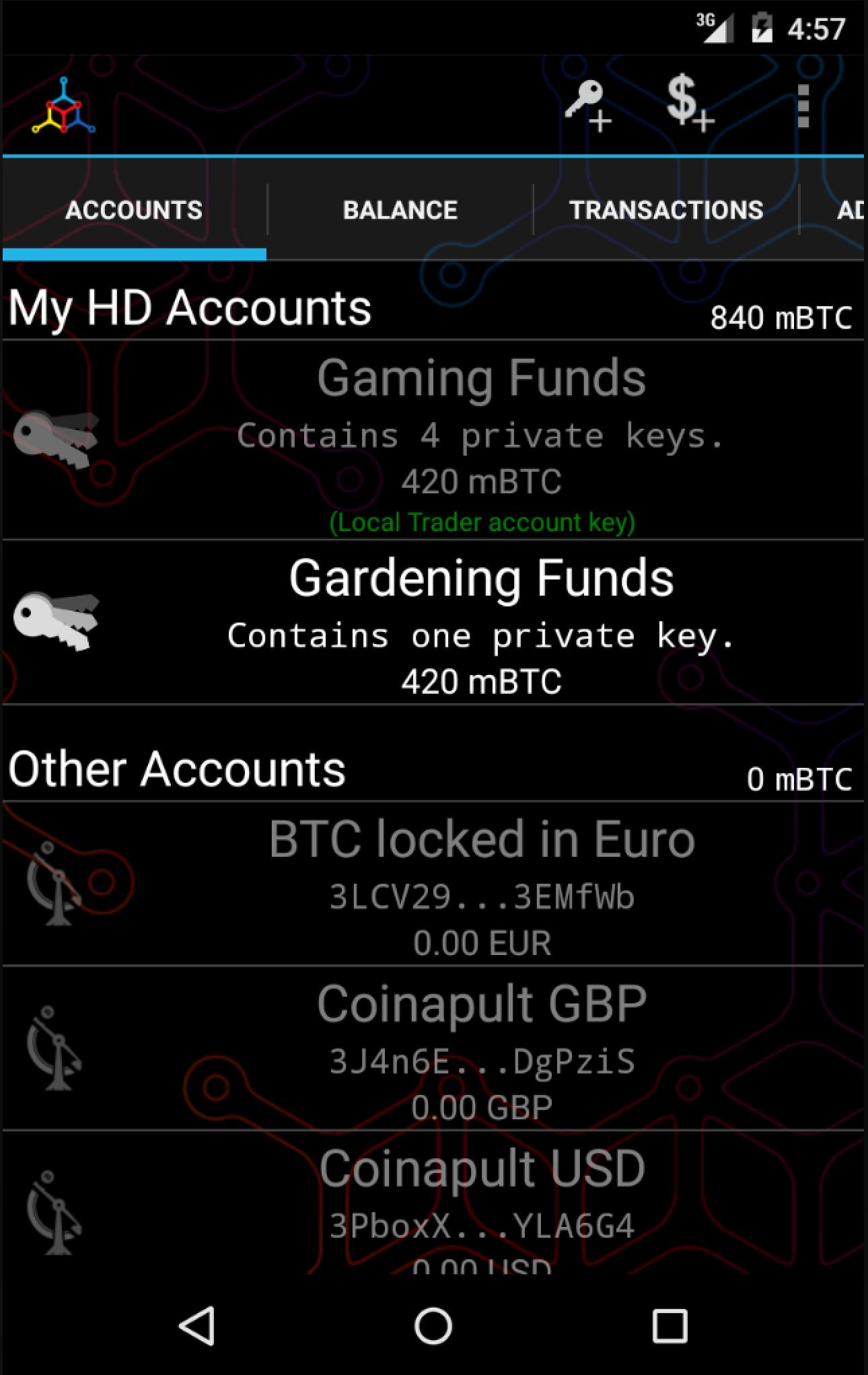 Mycelium Bitcoin Wallet 3.11.0.3 Screenshot 2