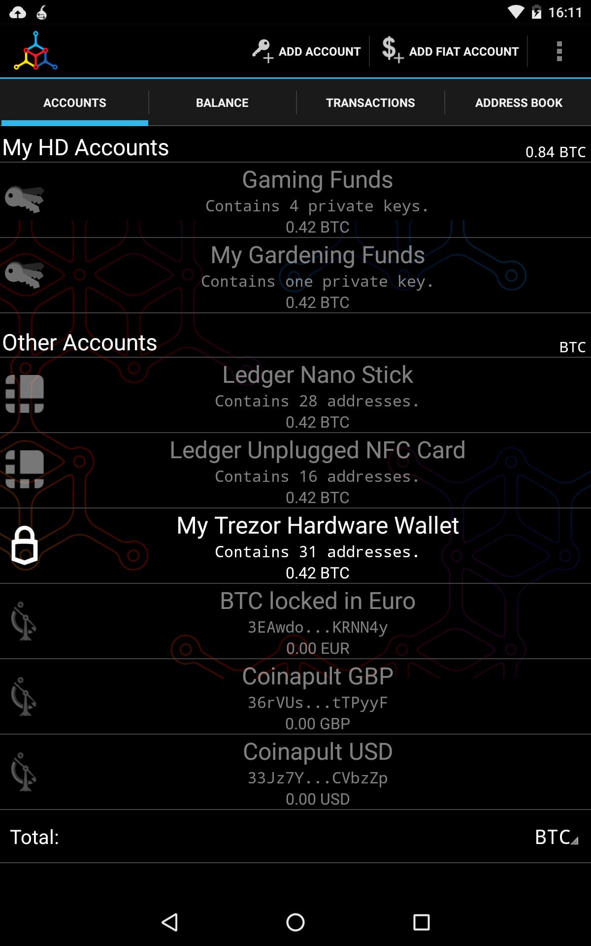 Mycelium Bitcoin Wallet 3.11.0.3 Screenshot 9