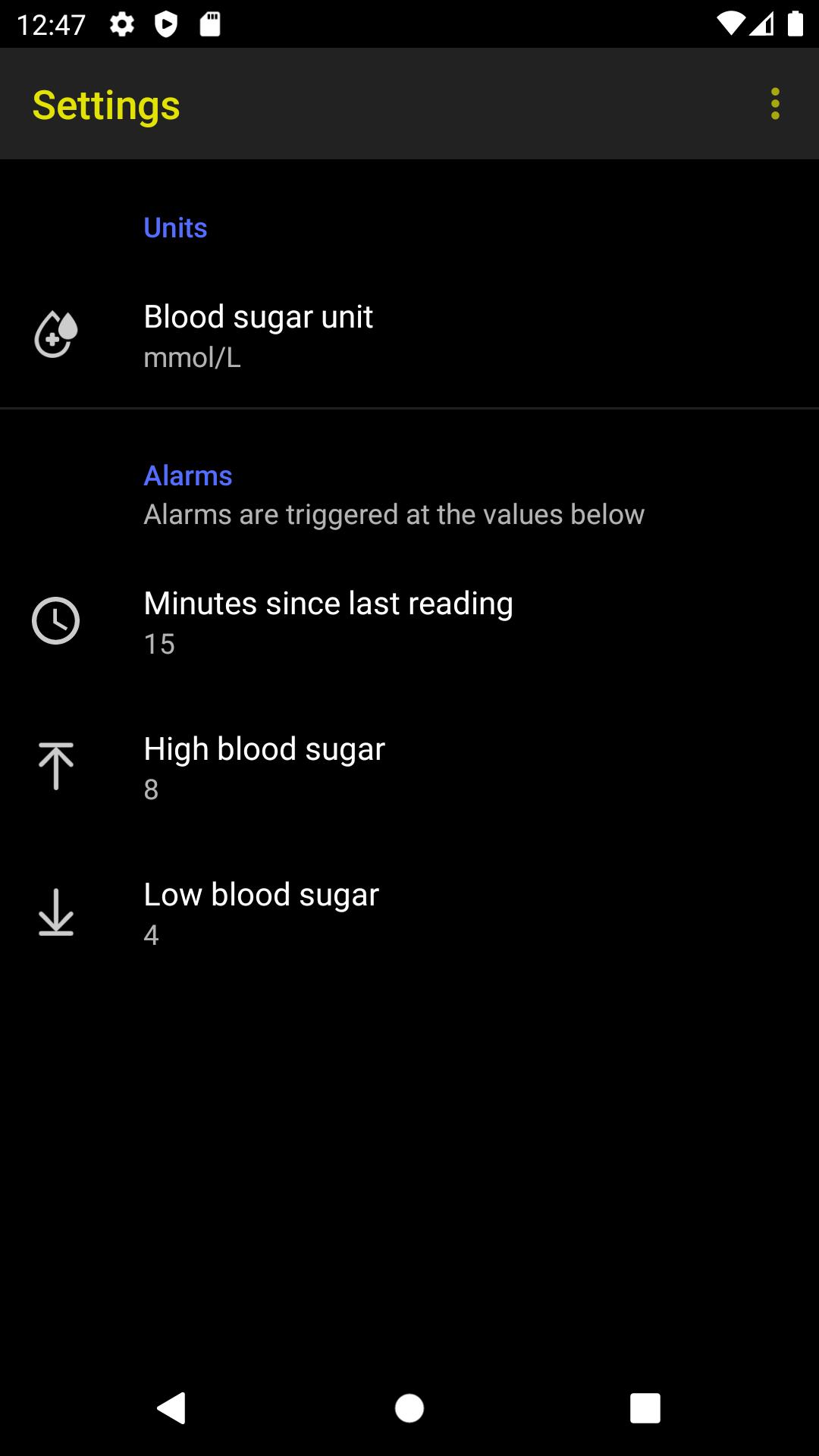 Nightwatch A Nightscout client 1.4.2 Screenshot 5