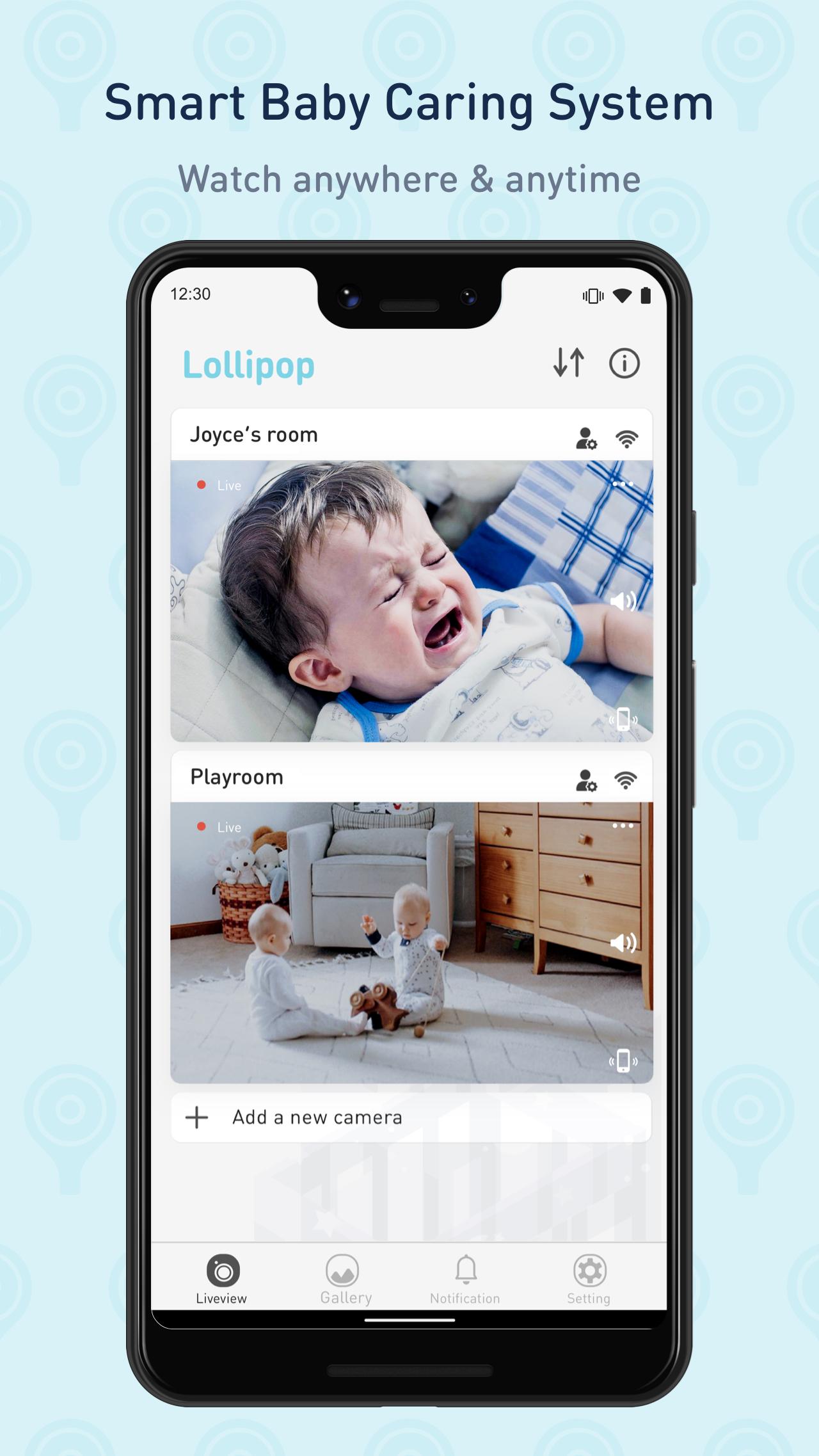 Lollipop Smart baby monitor 3.7.2 Screenshot 1