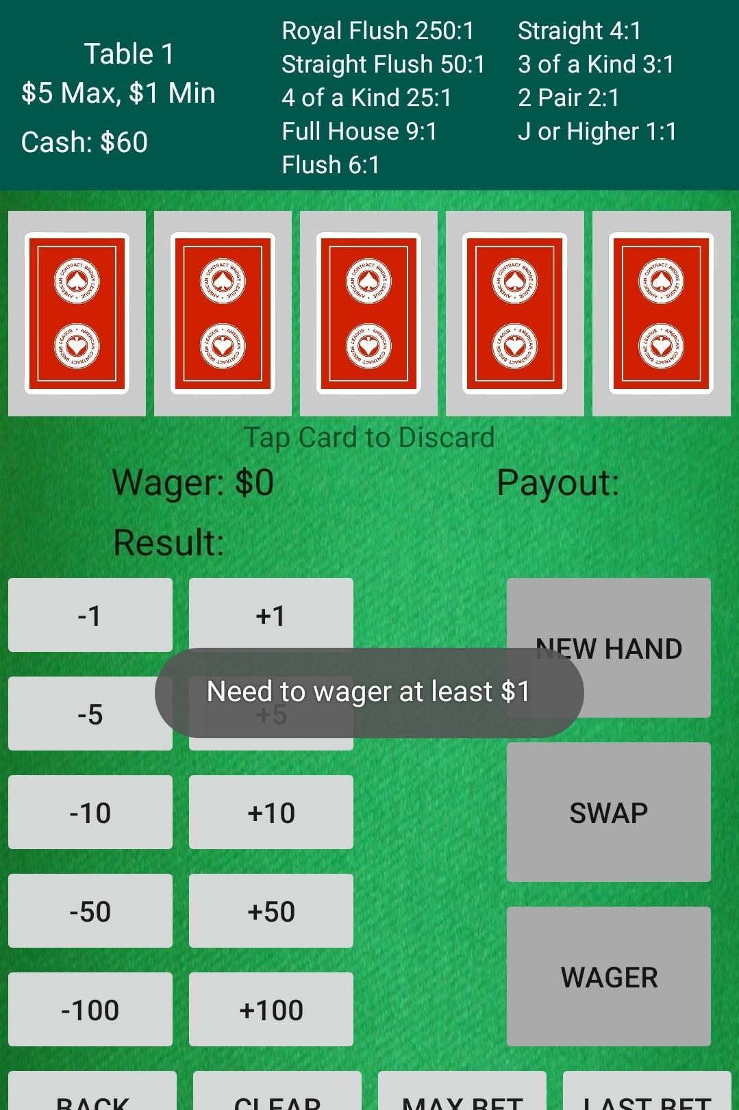 Draw Five! - Five Card Draw 7.0.3 Screenshot 8