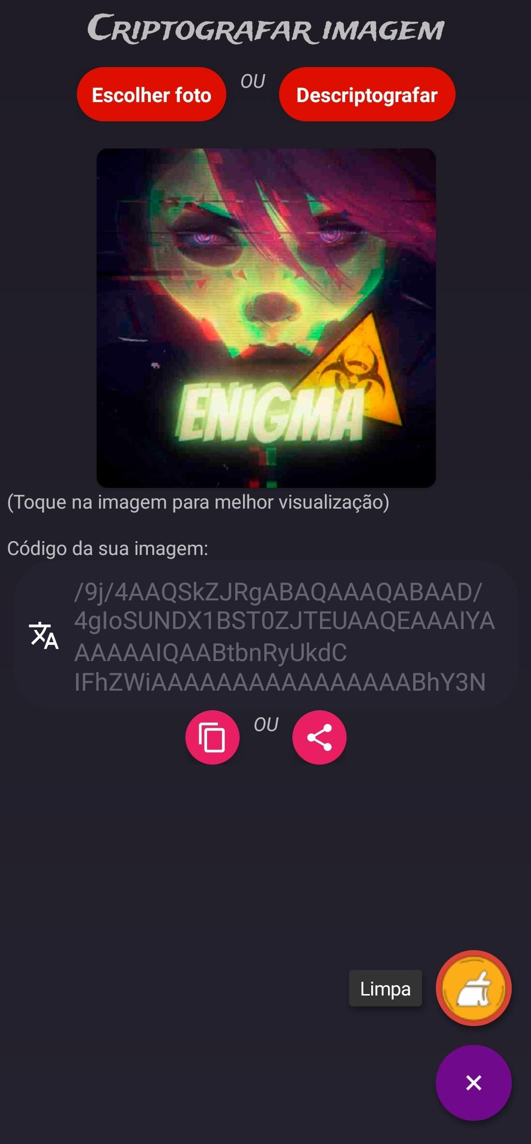 Enigma criptografar mensagens (encrypt messages) 77.0 Screenshot 7