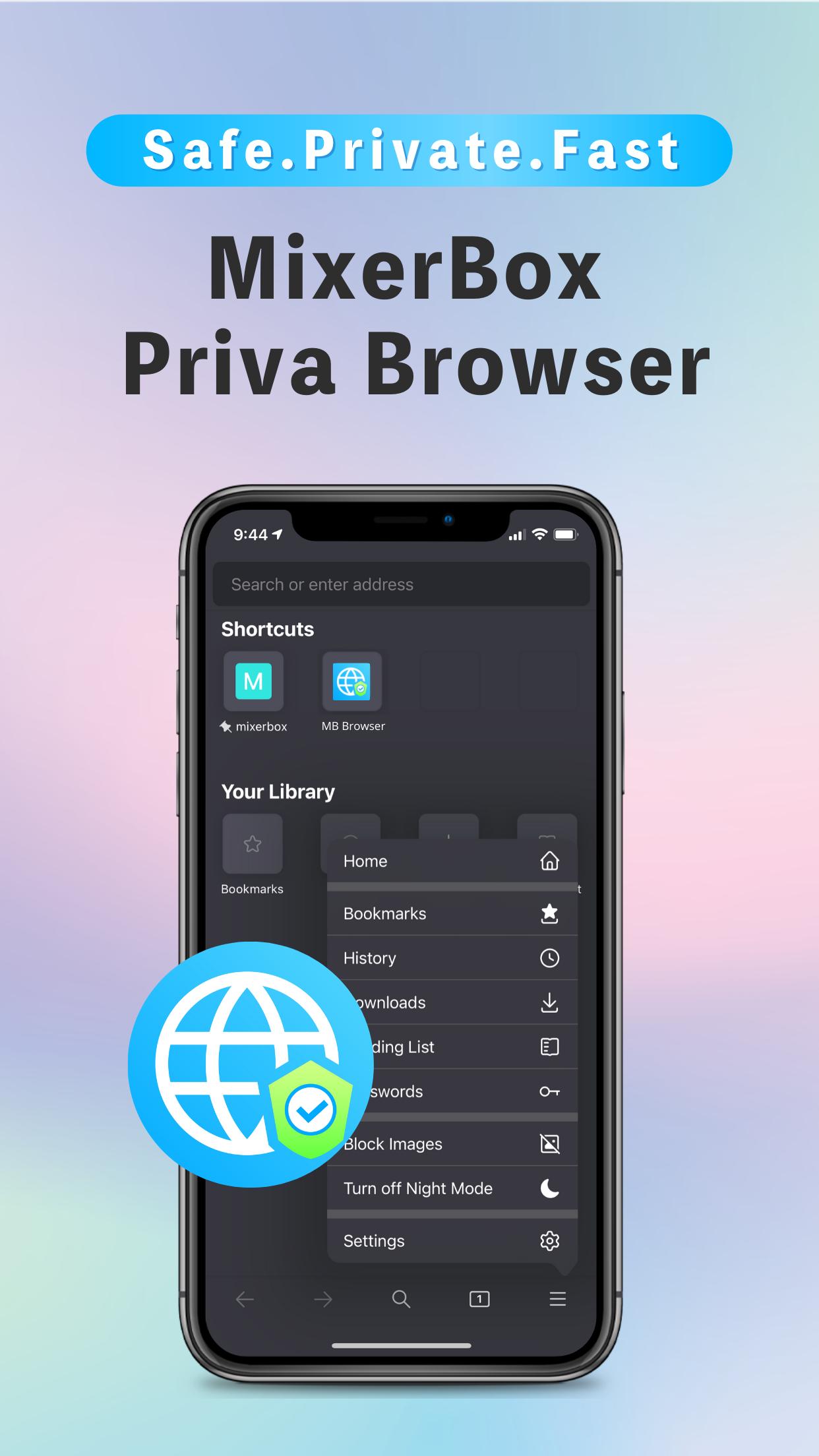 MB Priva Browser：Safe, Private and Fast 0.70 Screenshot 1