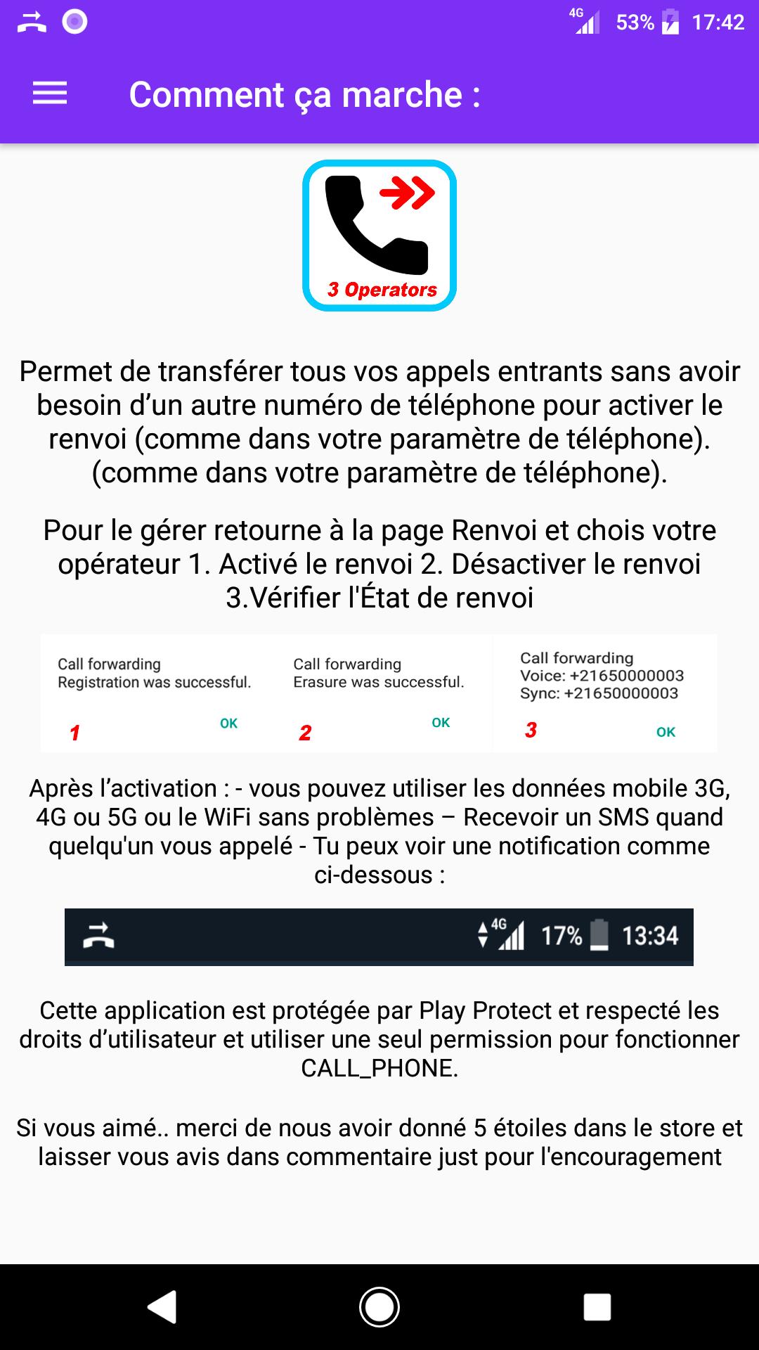 Renvoi d'Appel (Tunisie) + SMS 2.9.1 Screenshot 6