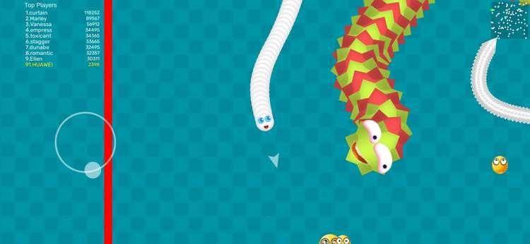 Worms Dash.IO-snake battle zone 1.2.2 Screenshot 2