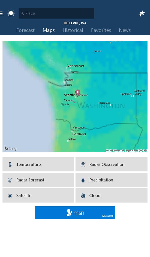 MSN Weather - Forecast & Maps 1.2.0 Screenshot 11