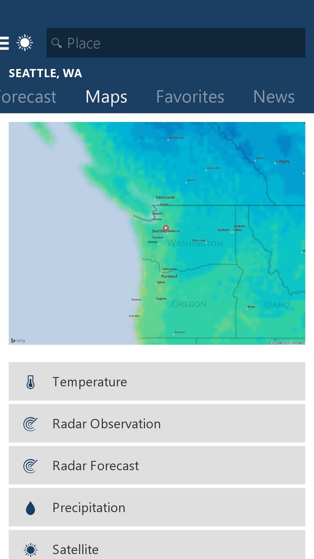 MSN Weather - Forecast & Maps 1.2.0 Screenshot 2